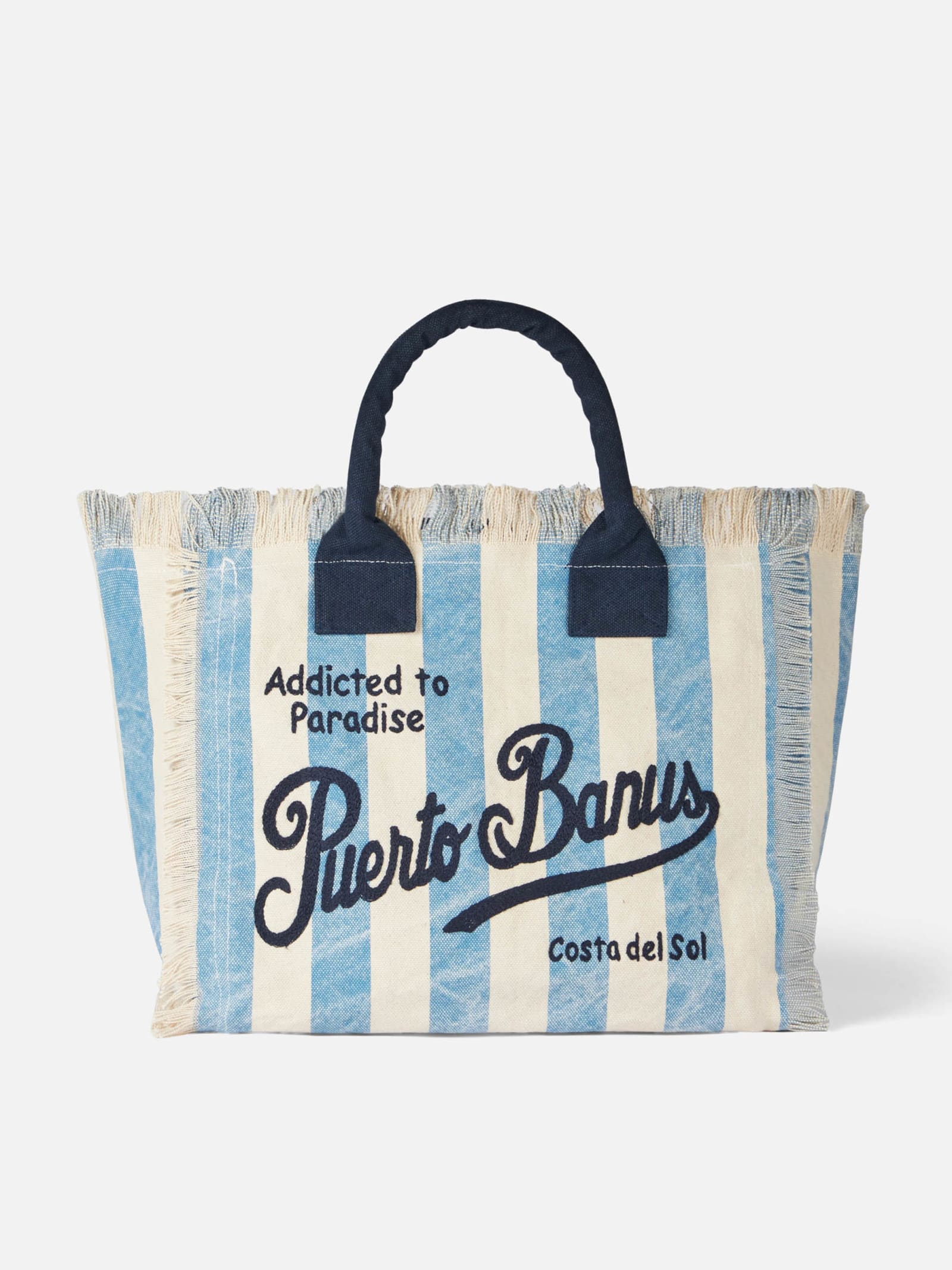 MC2 Saint Barth Vanity Canvas Shoulder Bag With Puerto Banus Print