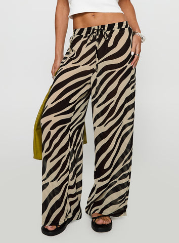 Fyre Wide Leg Pant Zebra