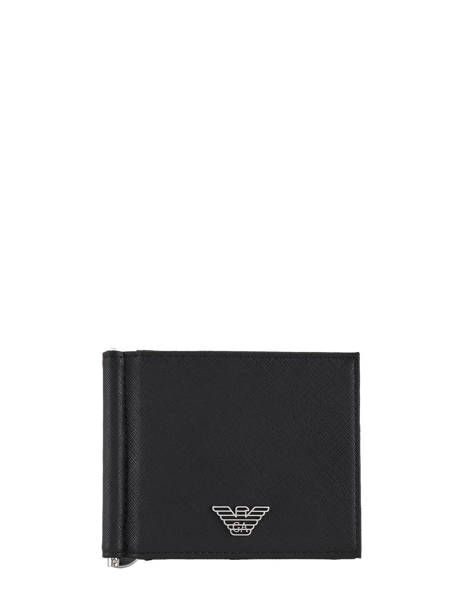Emporio Armani 专属logo皮革钱包