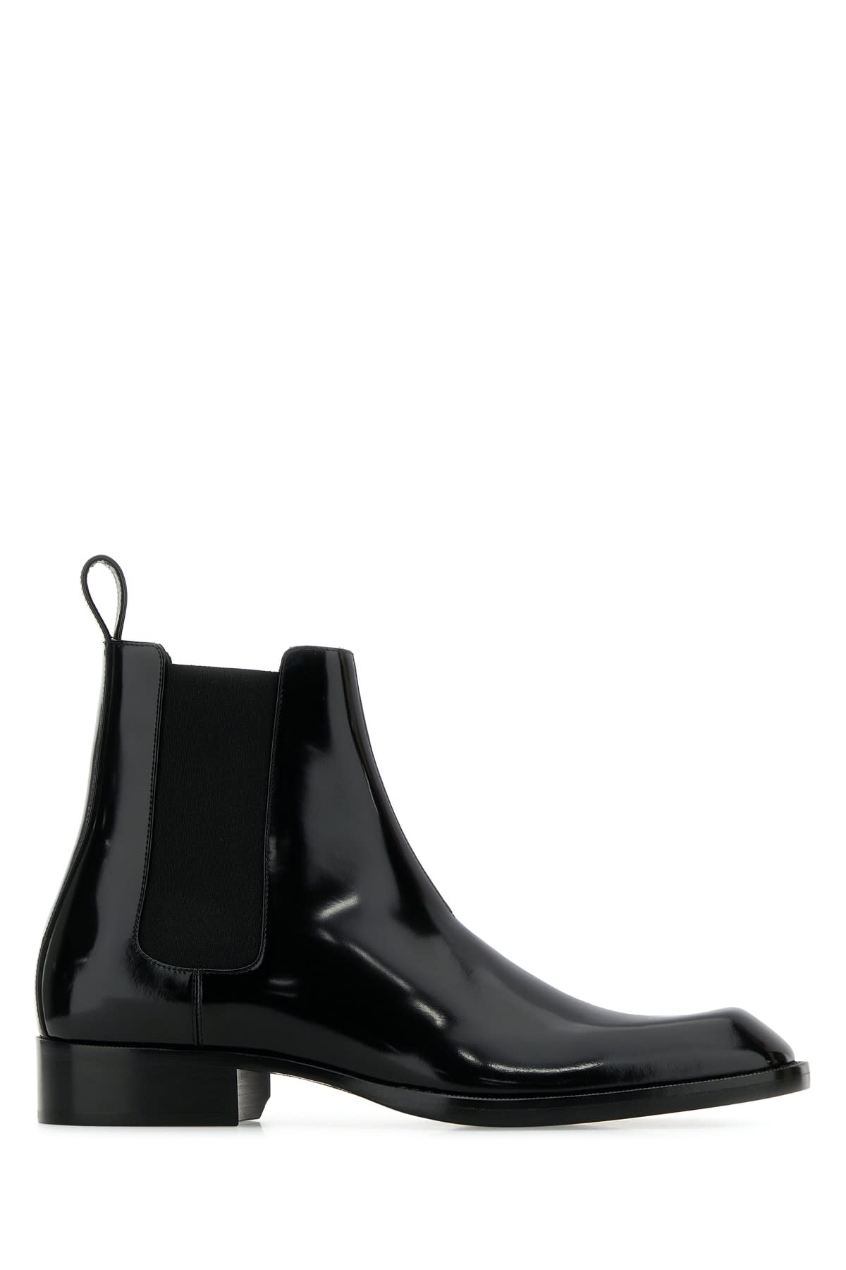 Saint Laurent Black Leather Vadim Ankle Boots