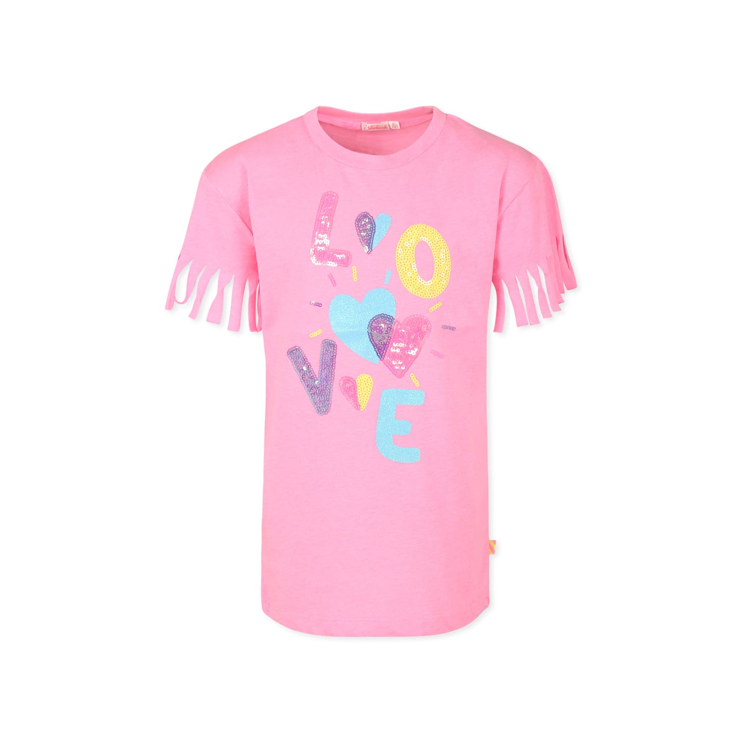 Billieblush Pink T-shirt For Girl With Writing