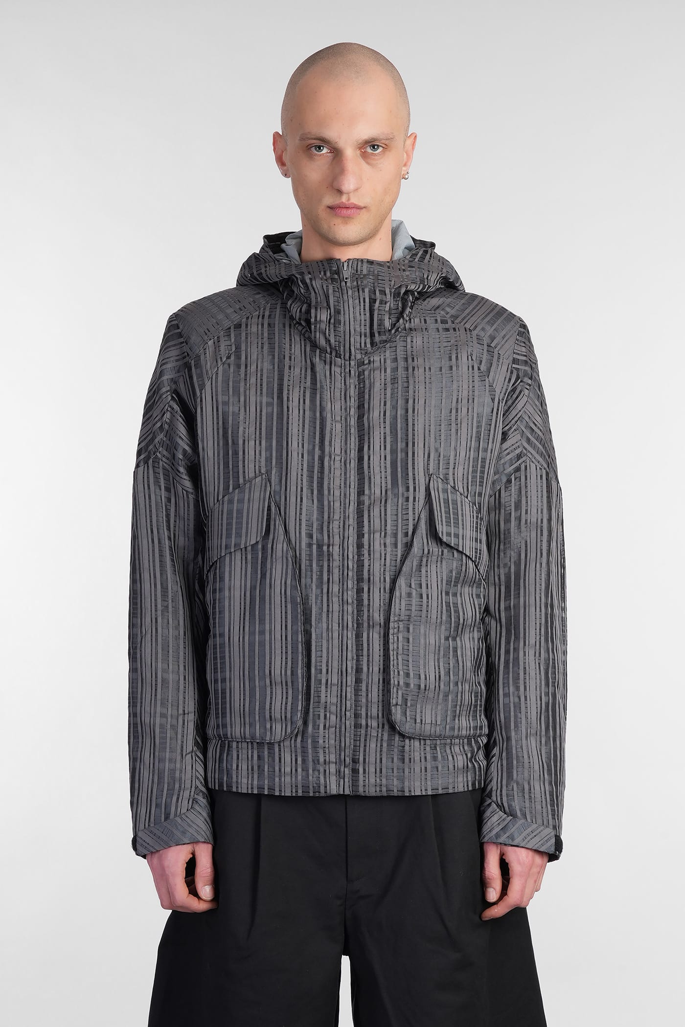 J. L-A. L Eon Jacket Casual Jacket In Grey Cotton