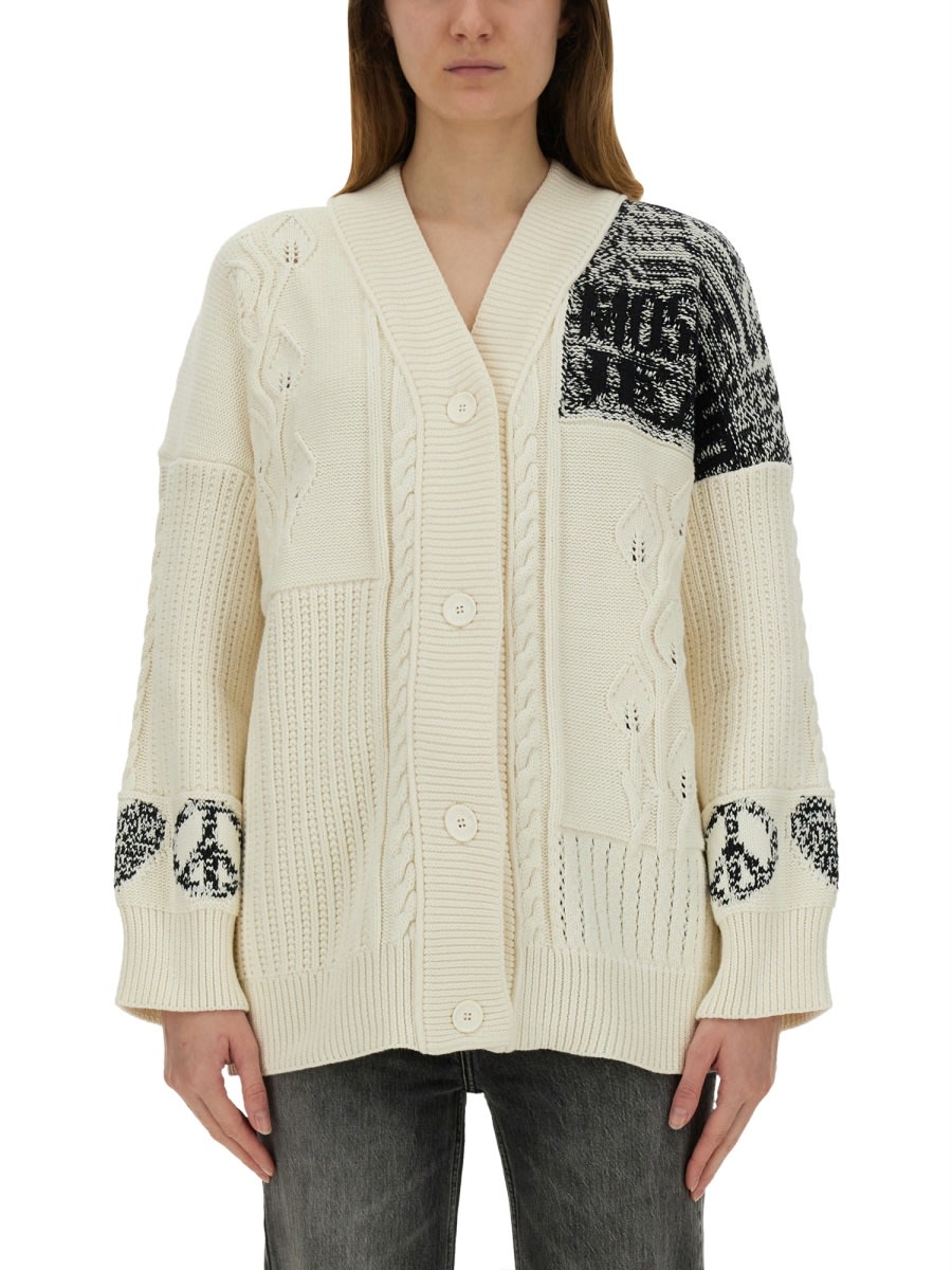 M05CH1N0 Jeans Cotton Knit Cardigan
