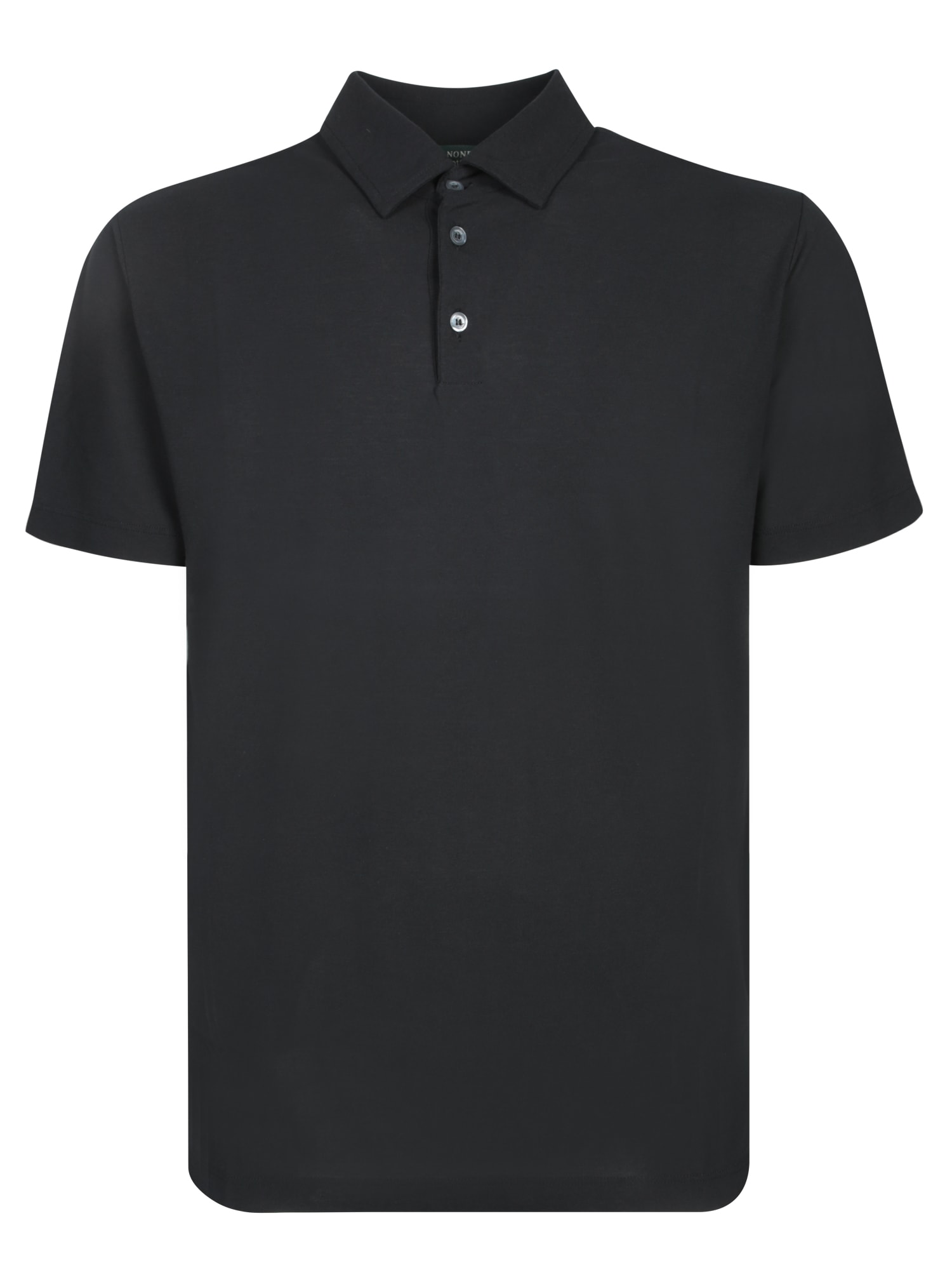 Zanone Black Crepe Polo Shirt