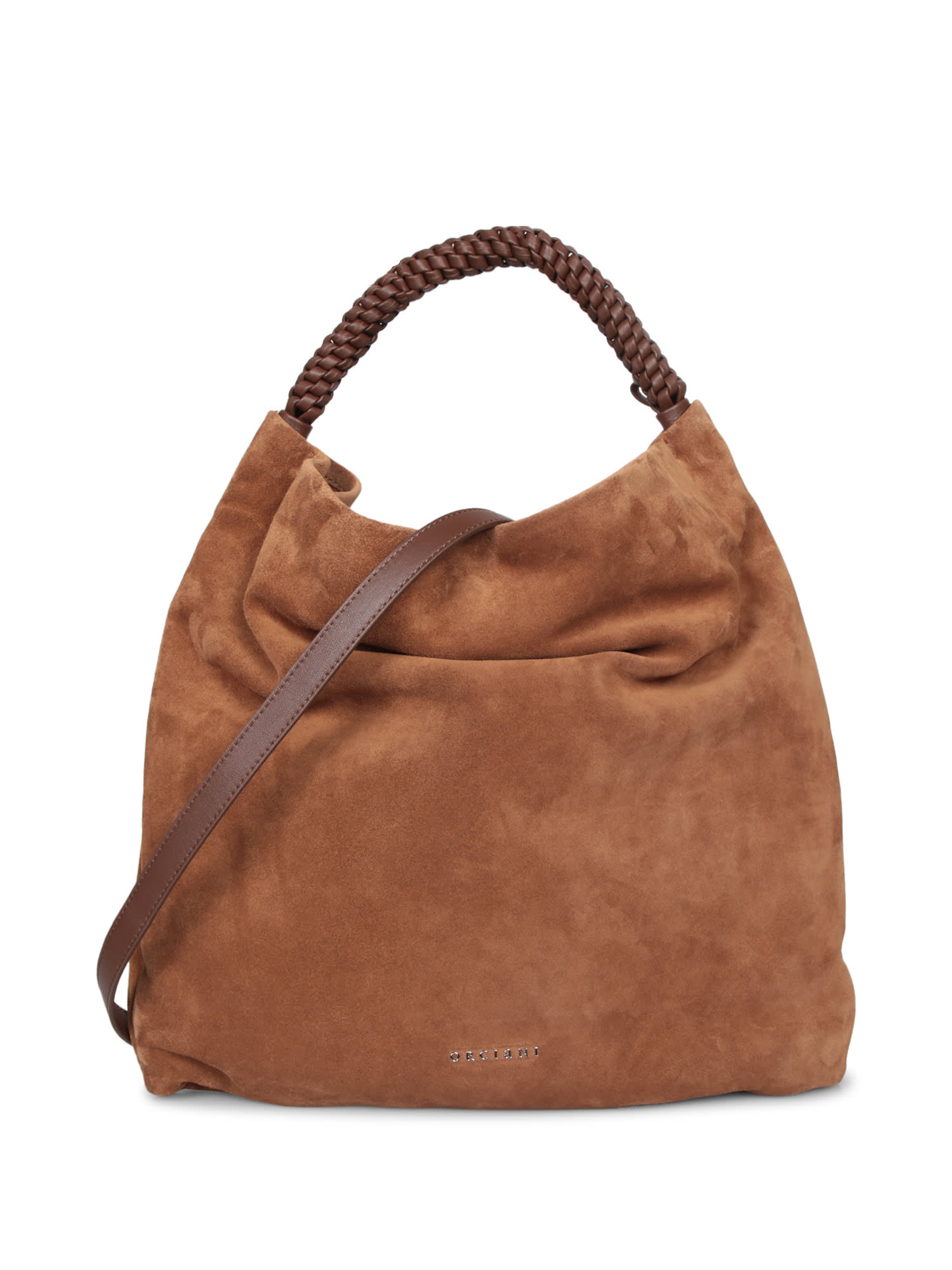 Orciani Todo Suede Leather Bag In Tan