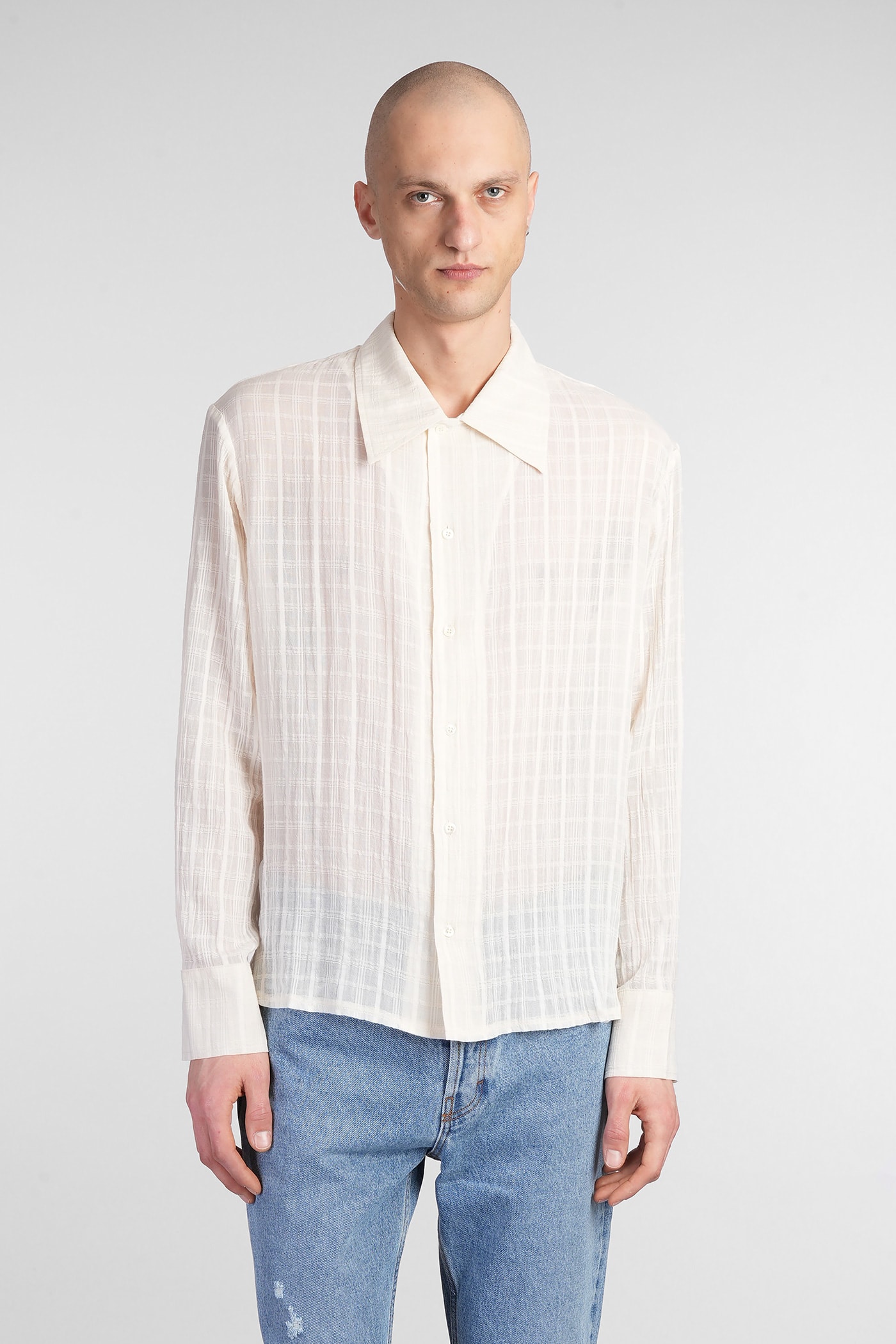 Séfr Ignacio Shirt In Beige Cotton