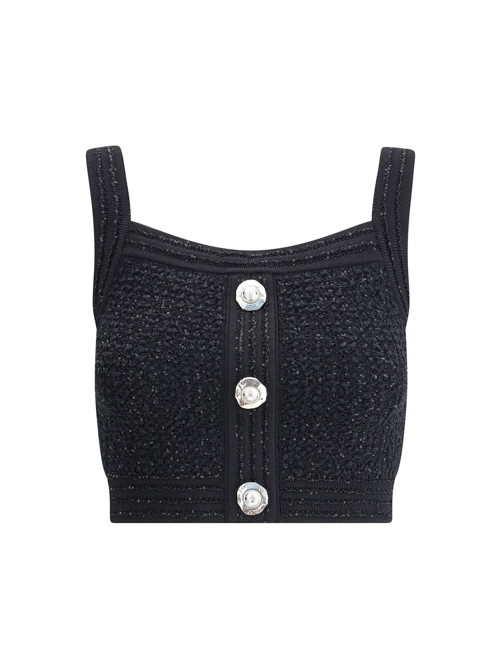 Balmain Tweed Crop Top