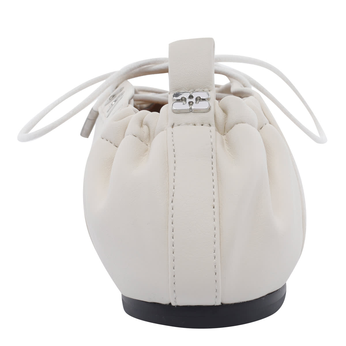 Ganni Eyelets Lace Up Ballets