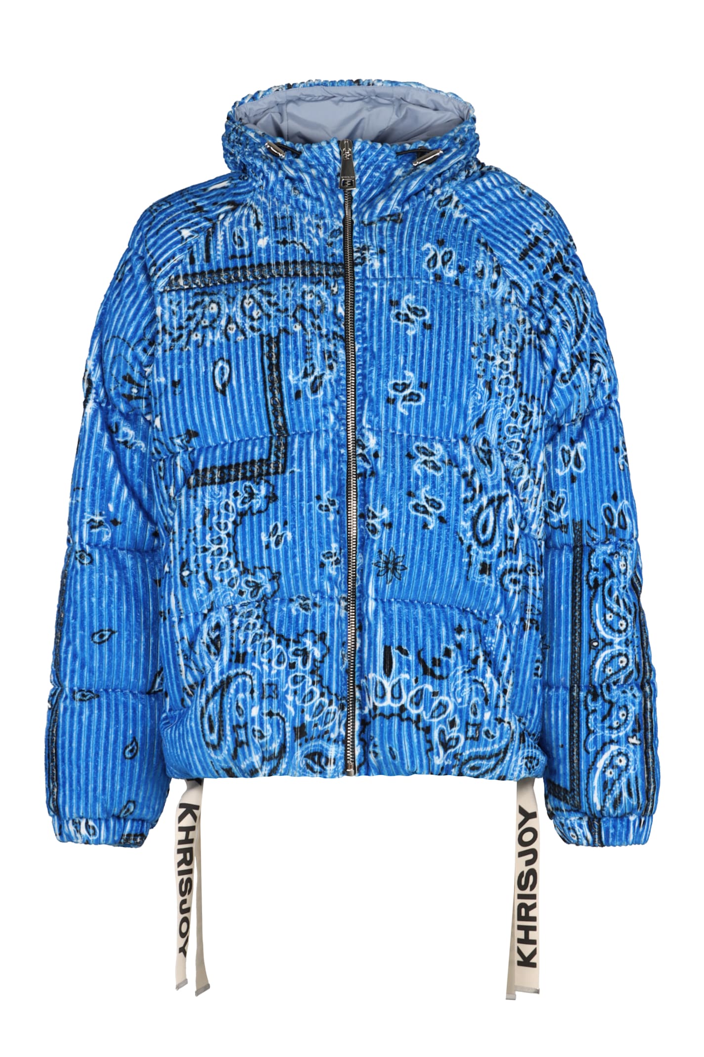Khrisjoy Puff Bandana Corduroy Hooded Down Jacket