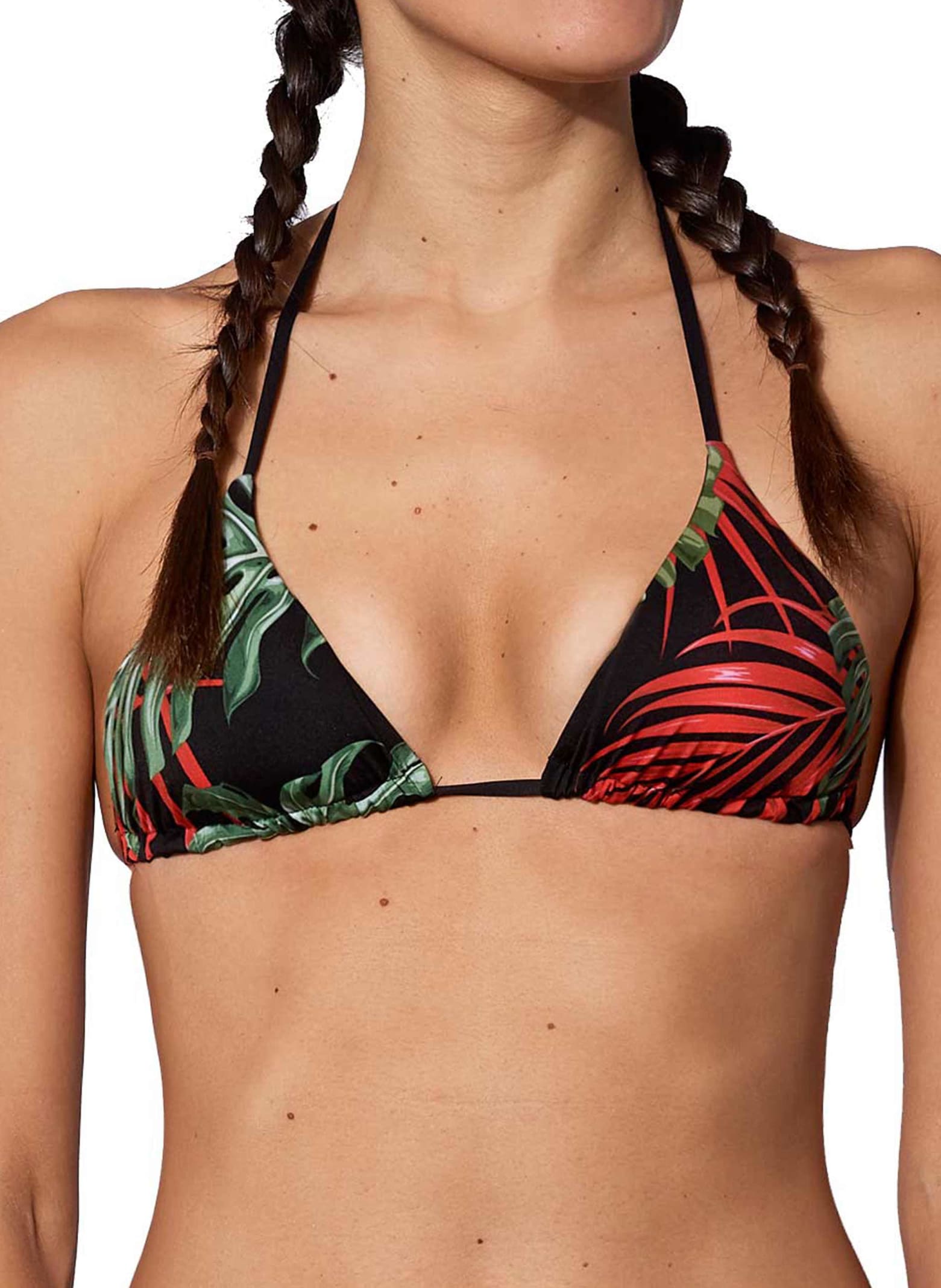 MC2 Saint Barth Tropical Print Triangle Top