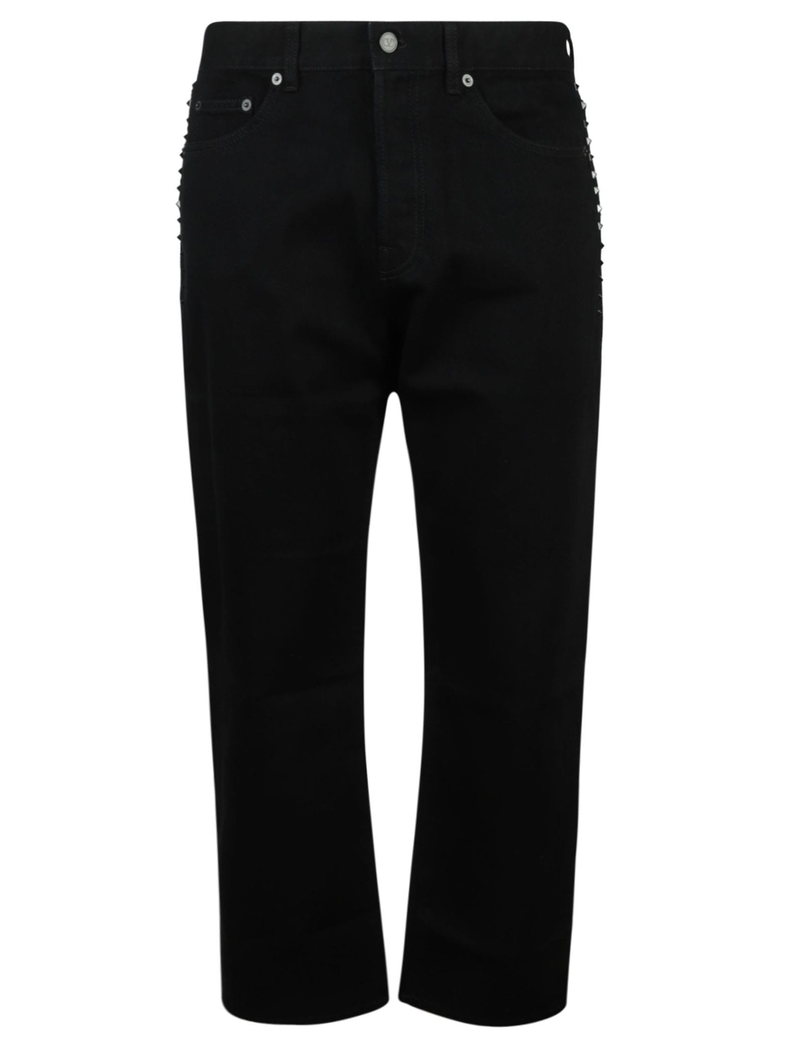 Valentino Side Studded 5 Pockets Jeans