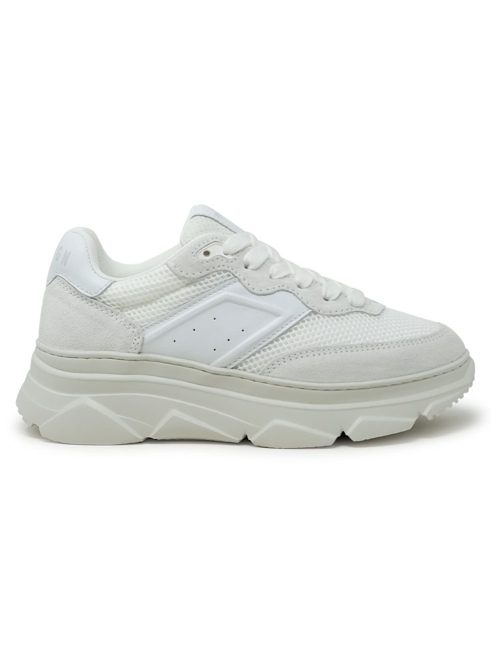 Copenhagen White Leather/suede Sneakers