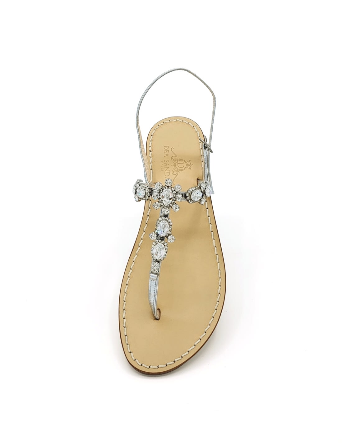 Dea Sandals Via Krupp Silver Jewel Sandals
