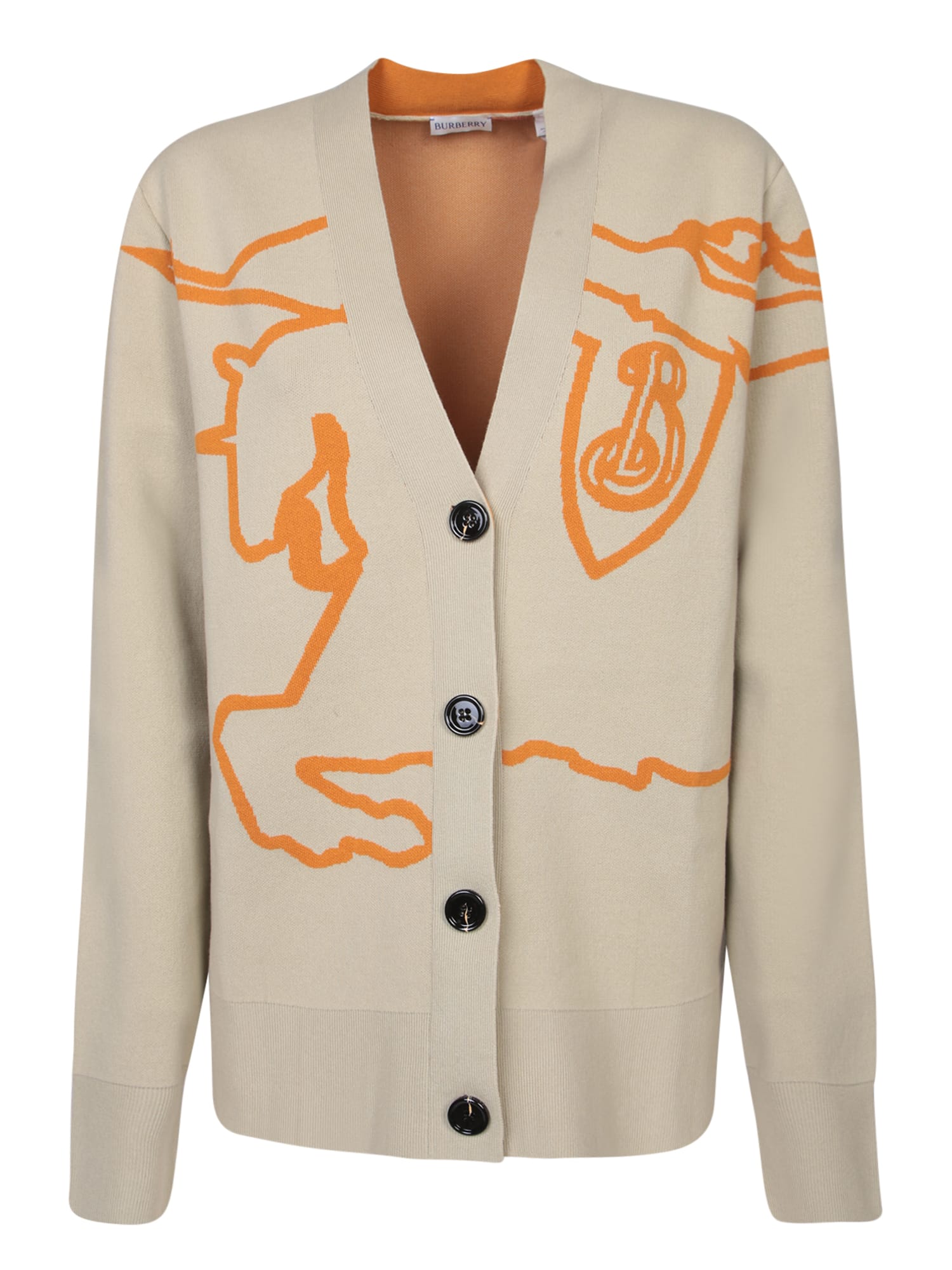 Burberry Knight Hunter Beige Ochre Cardigan