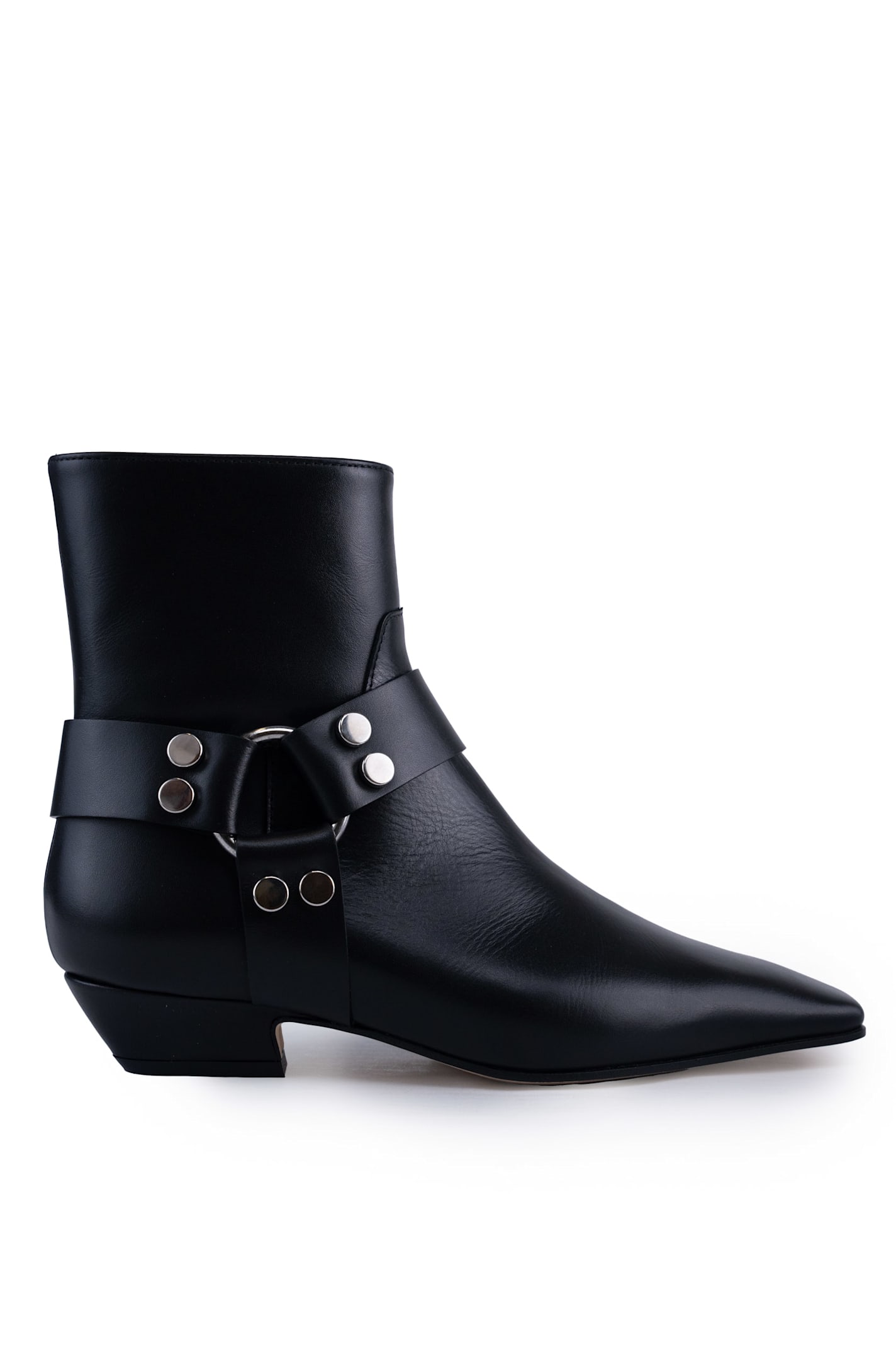 Liviana Conti Leather Ankle Boot With Buckle