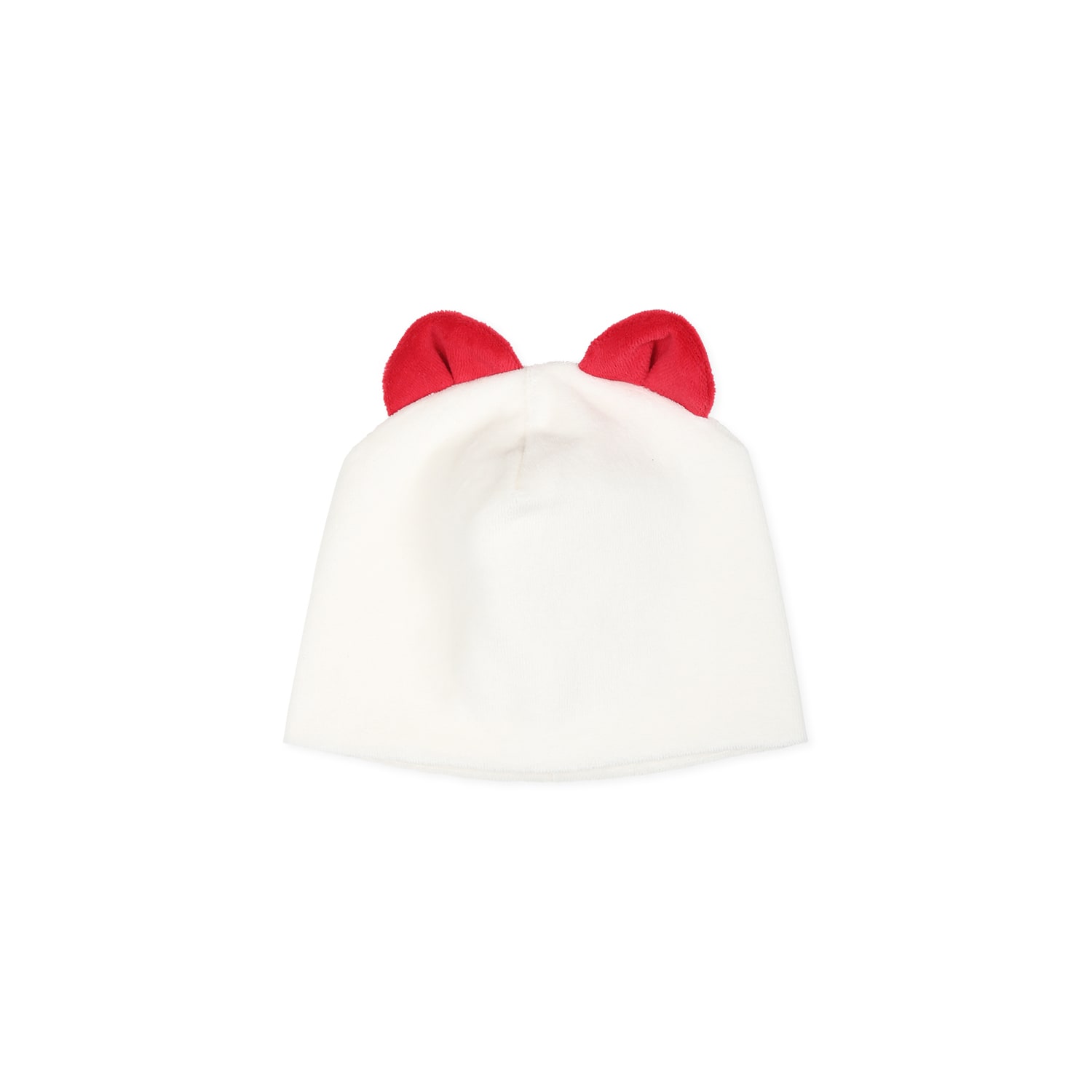 La stupenderia Ivory Beanie Hat With Ears For Baby