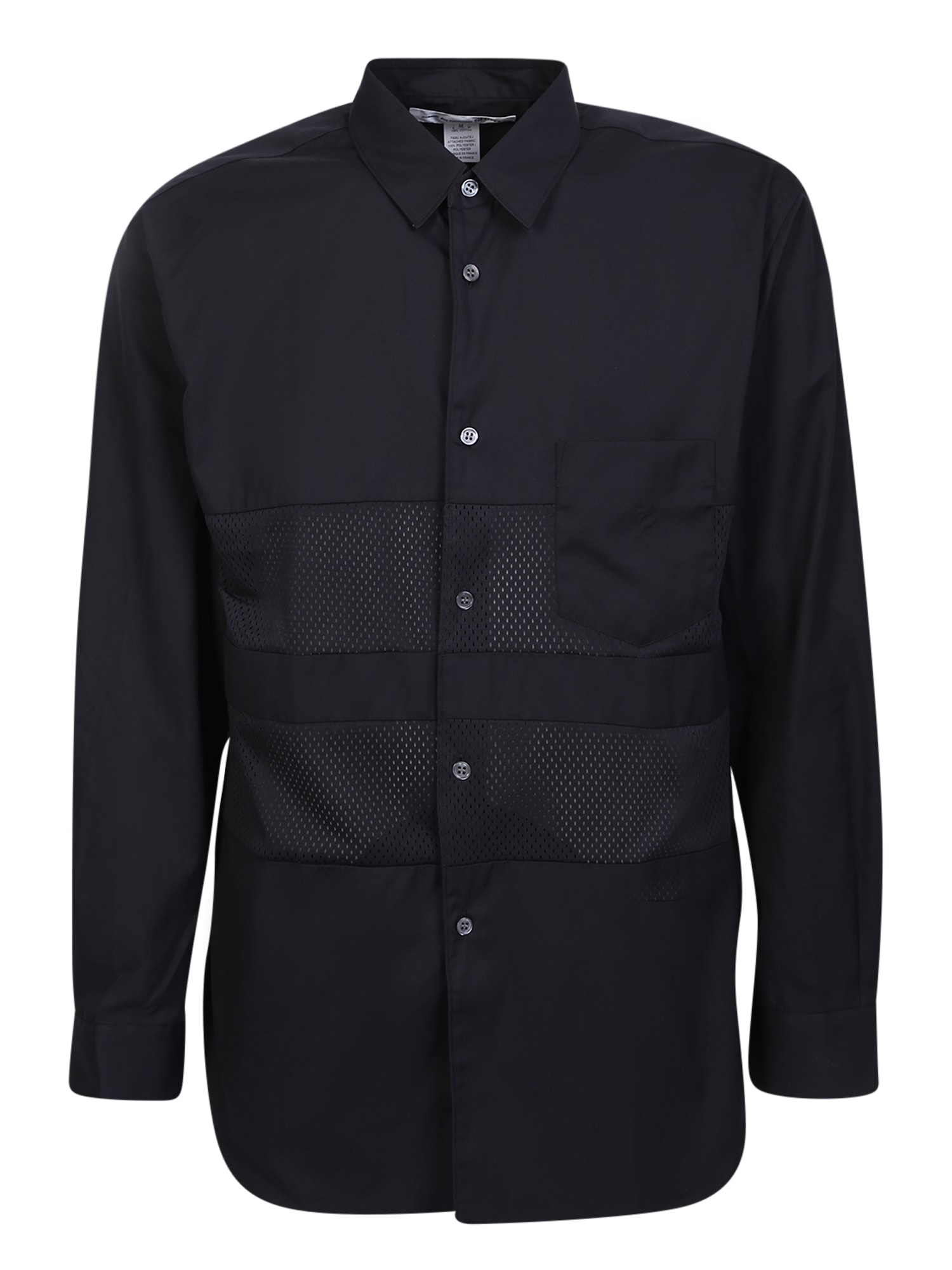 Comme des Garçons Shirt Black Mesh Shirt