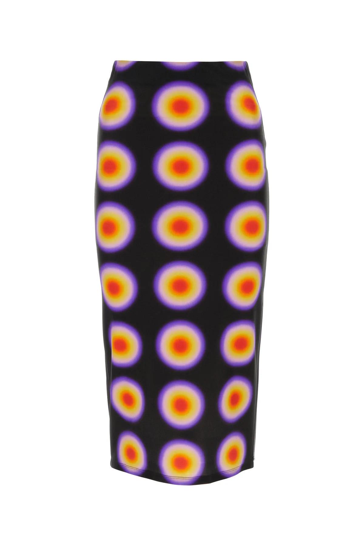SportMax Printed Nylon Blend Gestro Skirt
