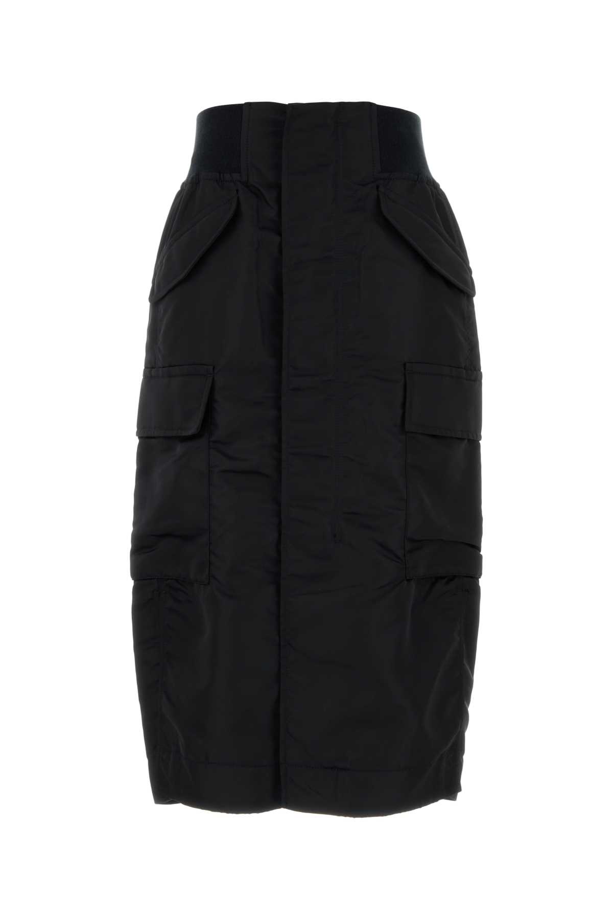 Sacai Black Nylon Skirt