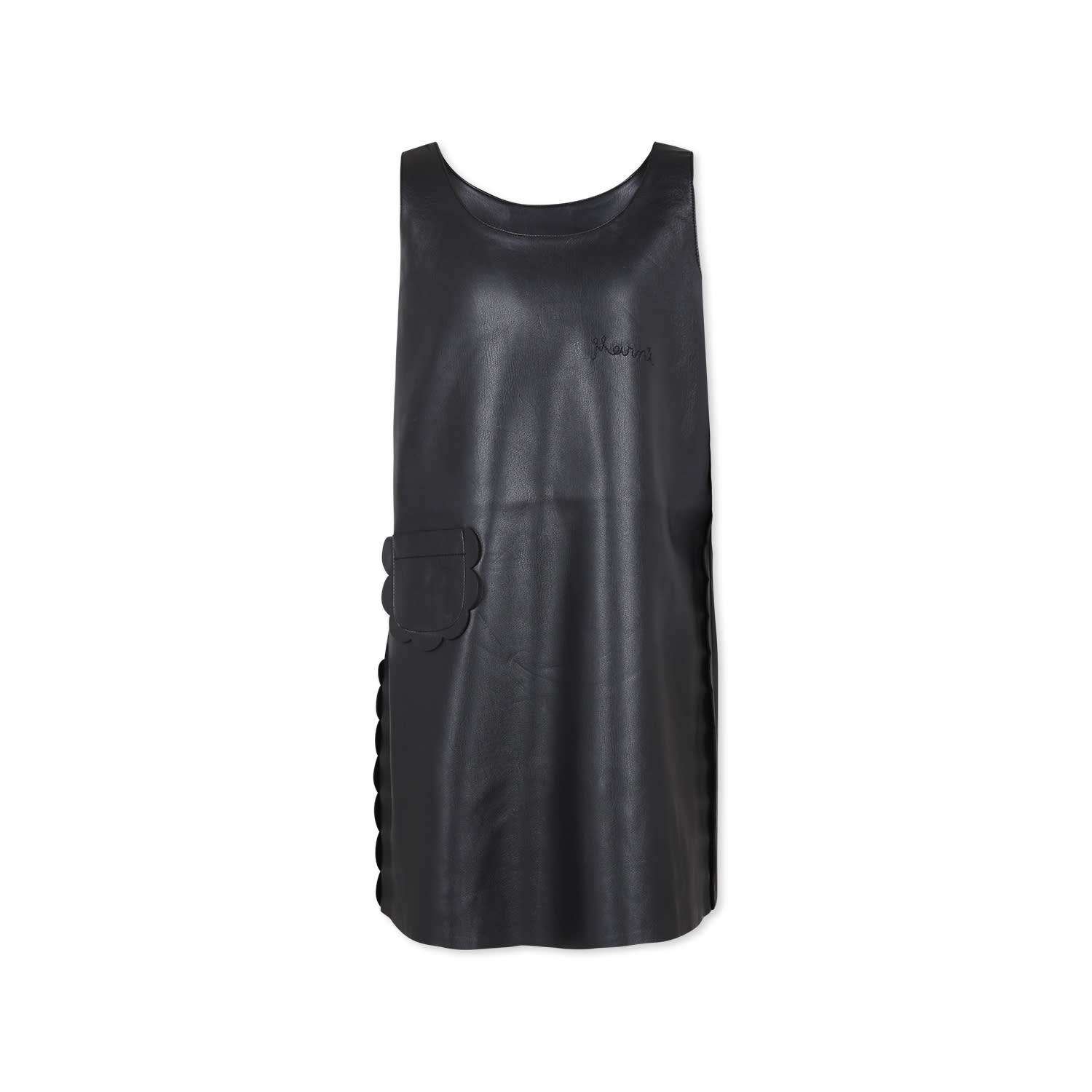 Marni Black Dress For Girl With Logo