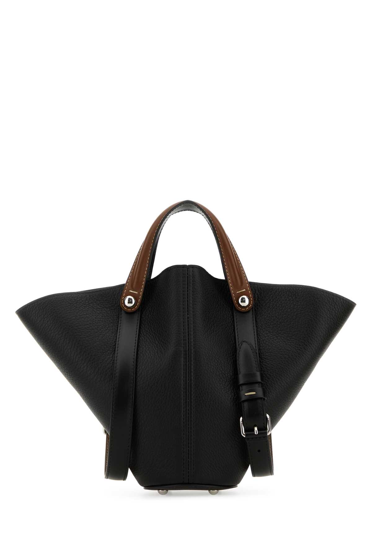 Maison Margiela Black Leather Dress-age Handbag