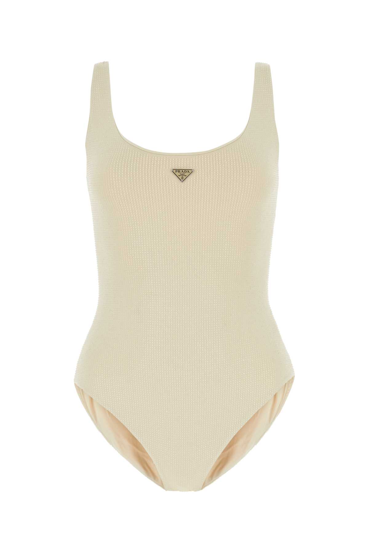 Prada Embellished Stretch Nylon Swimsuit