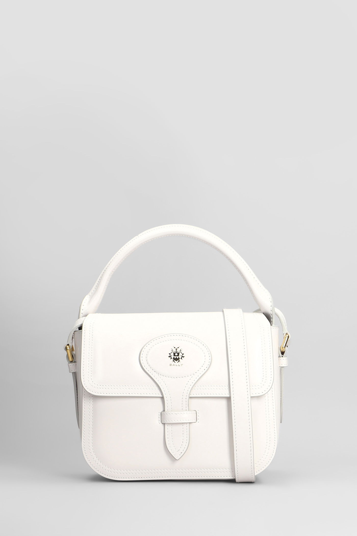 Bally Beckett Flap S Shoulder Bag In White Leather