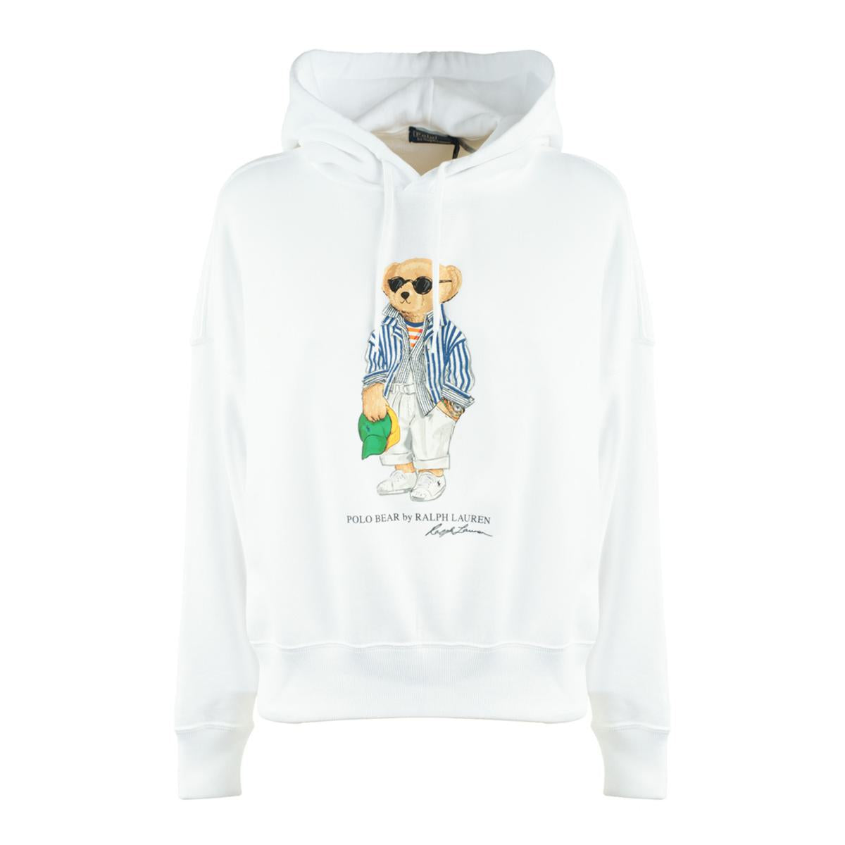 Ralph Lauren Polo Bear 白色连帽卫衣