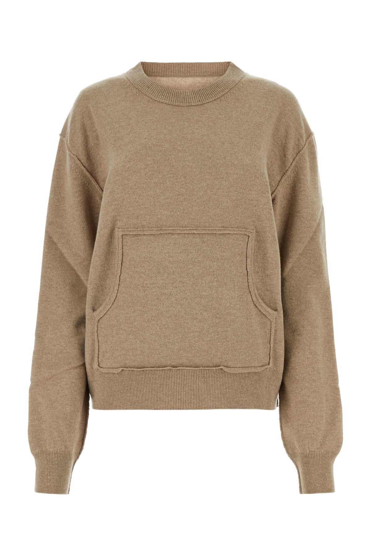 Maison Margiela Melange Cappuccino Wool Blend Sweater