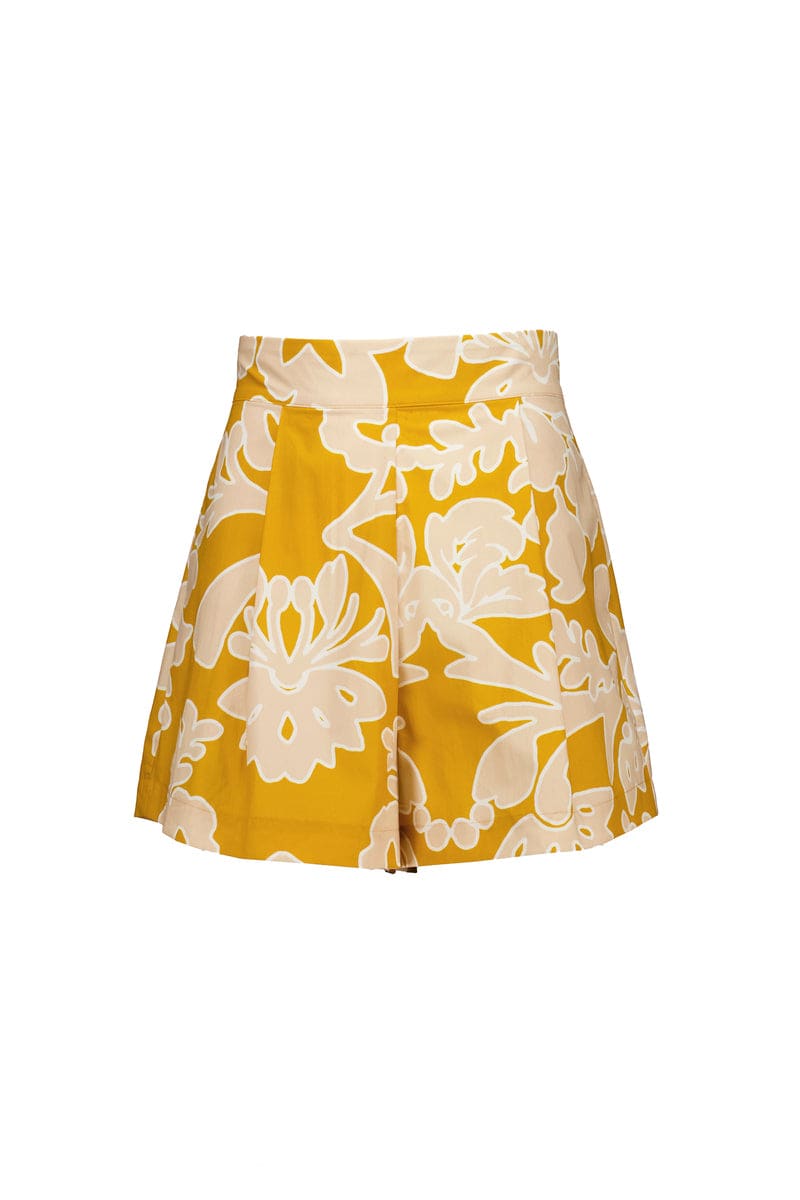 Amotea Guia In Flowered Ochre Cotton