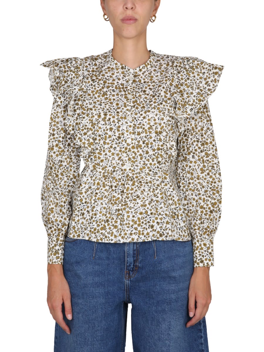 Baum und Pferdgarten Shirt maeron