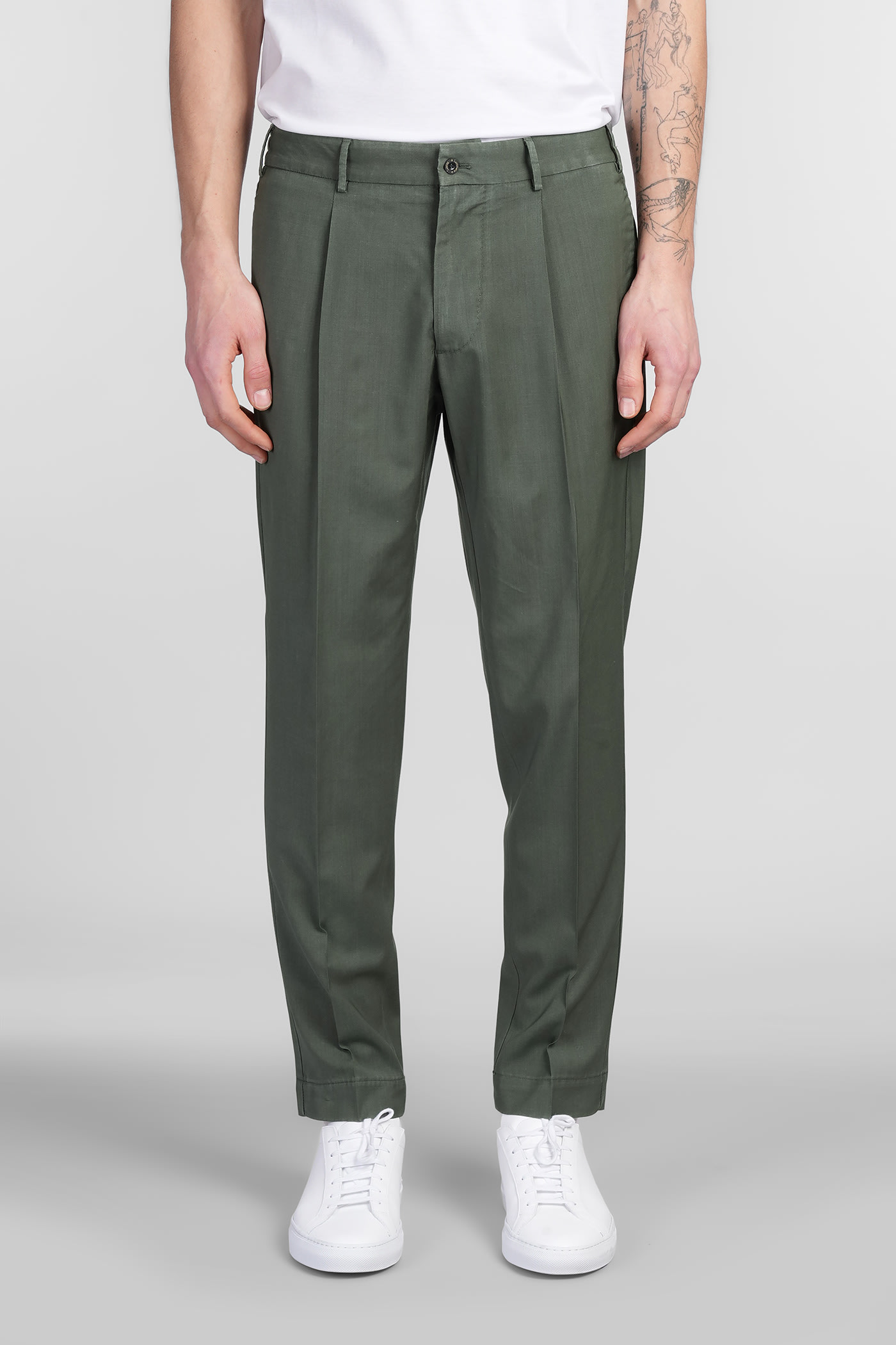 Santaniello Irno Evo Pants In Green Wool