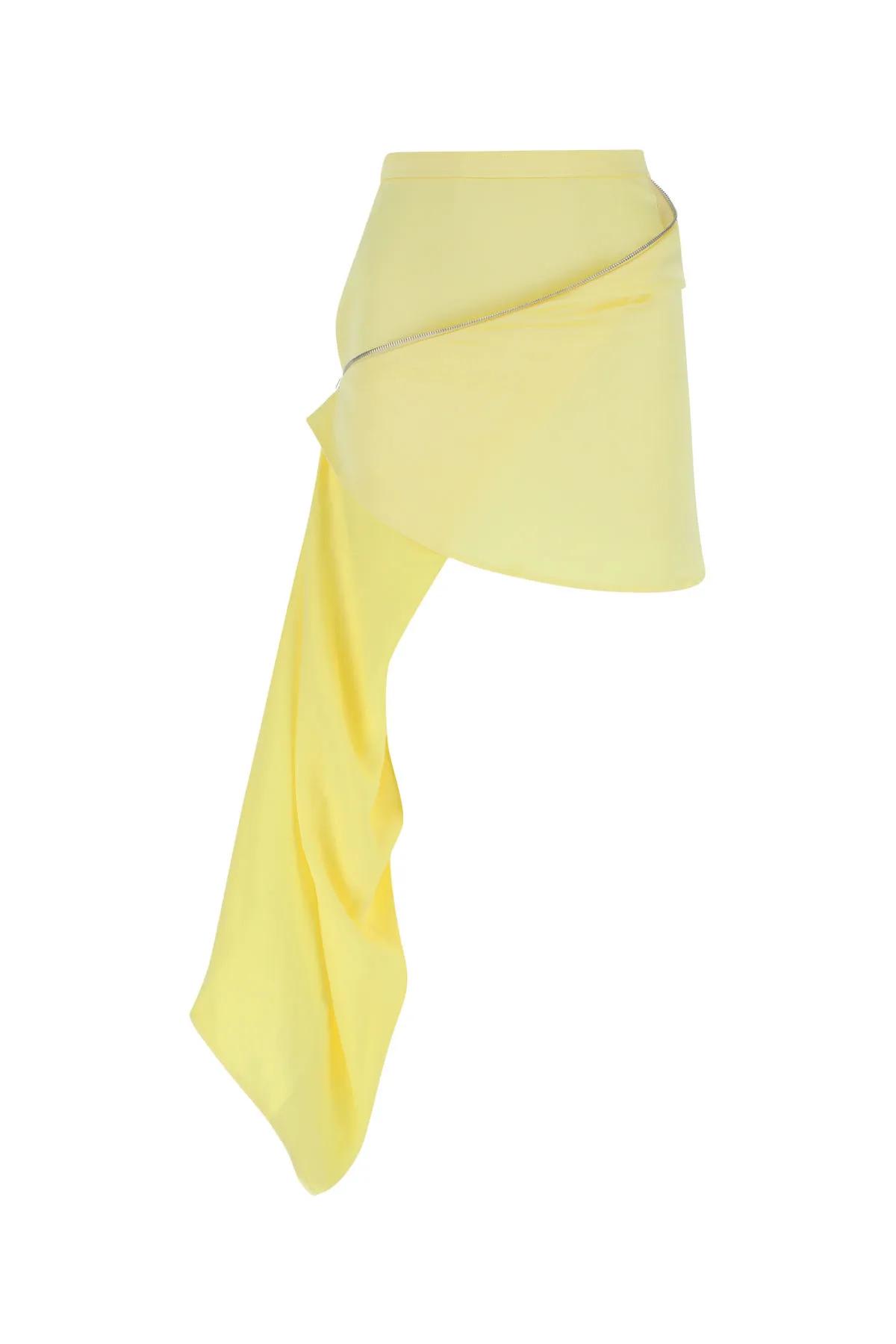 J. W. Anderson Pastel Yellow Satin Mini Skirt