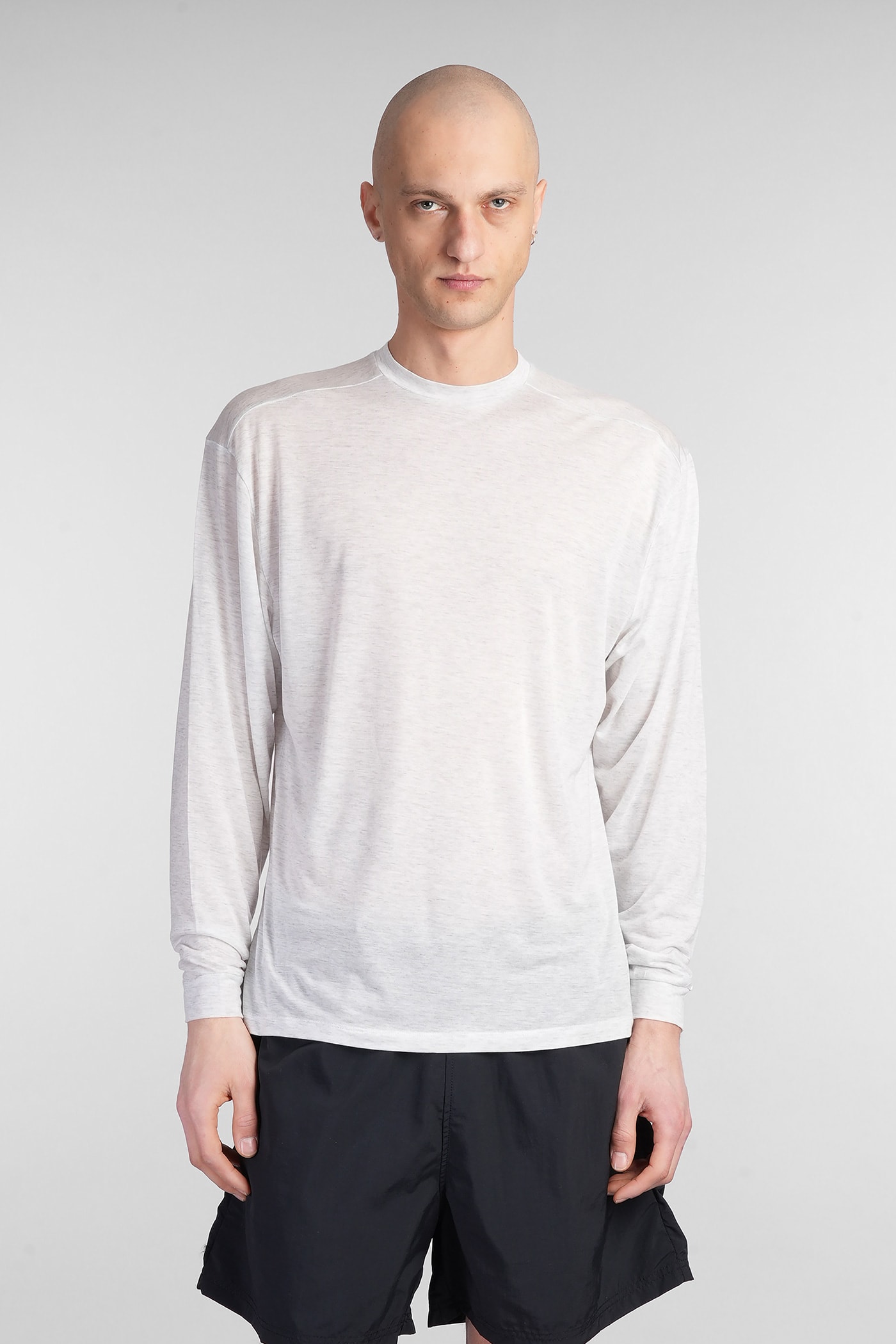 Paura Obi T-shirt In Grey Cotton