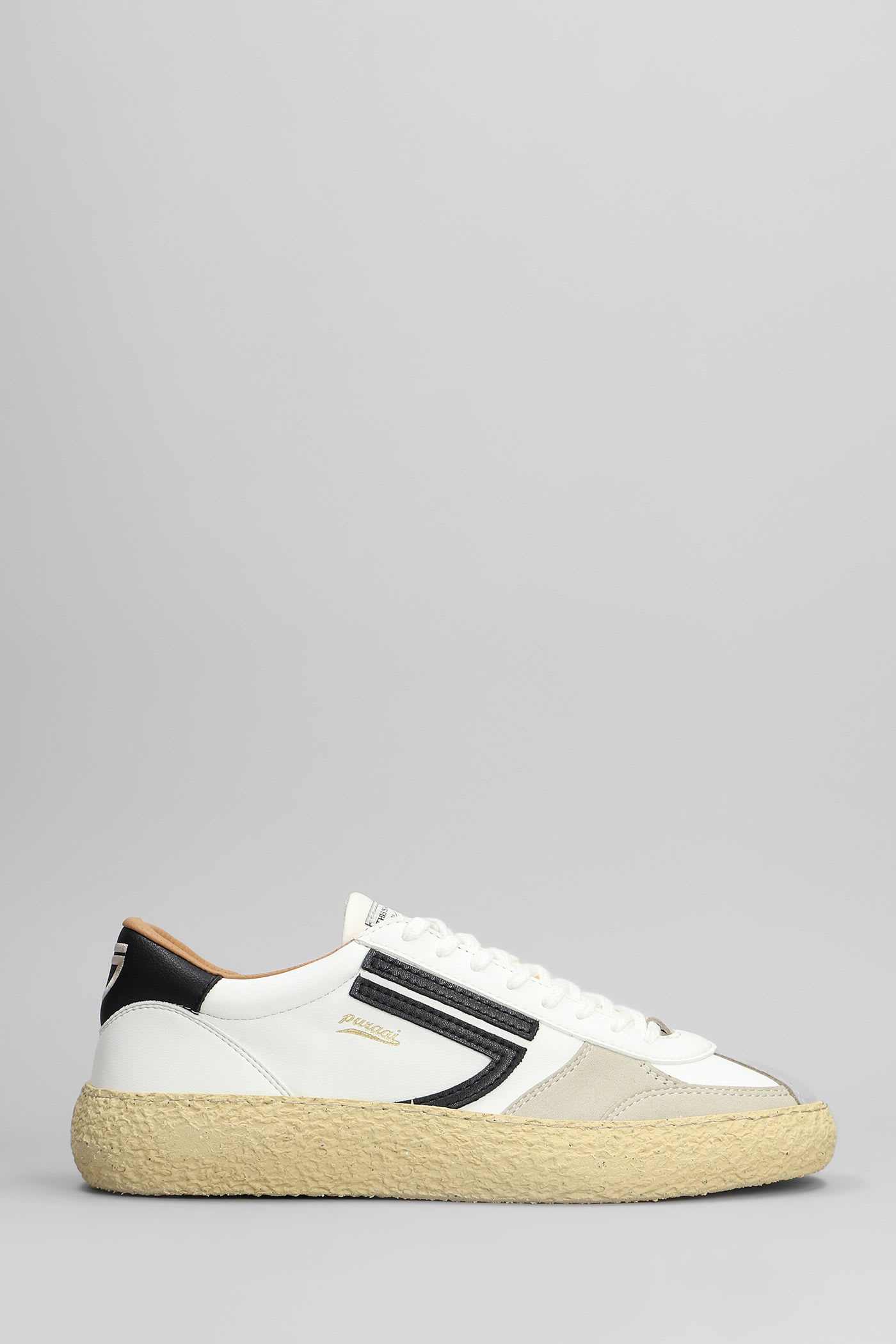 Puraai Pitch Sneakers In White Leather