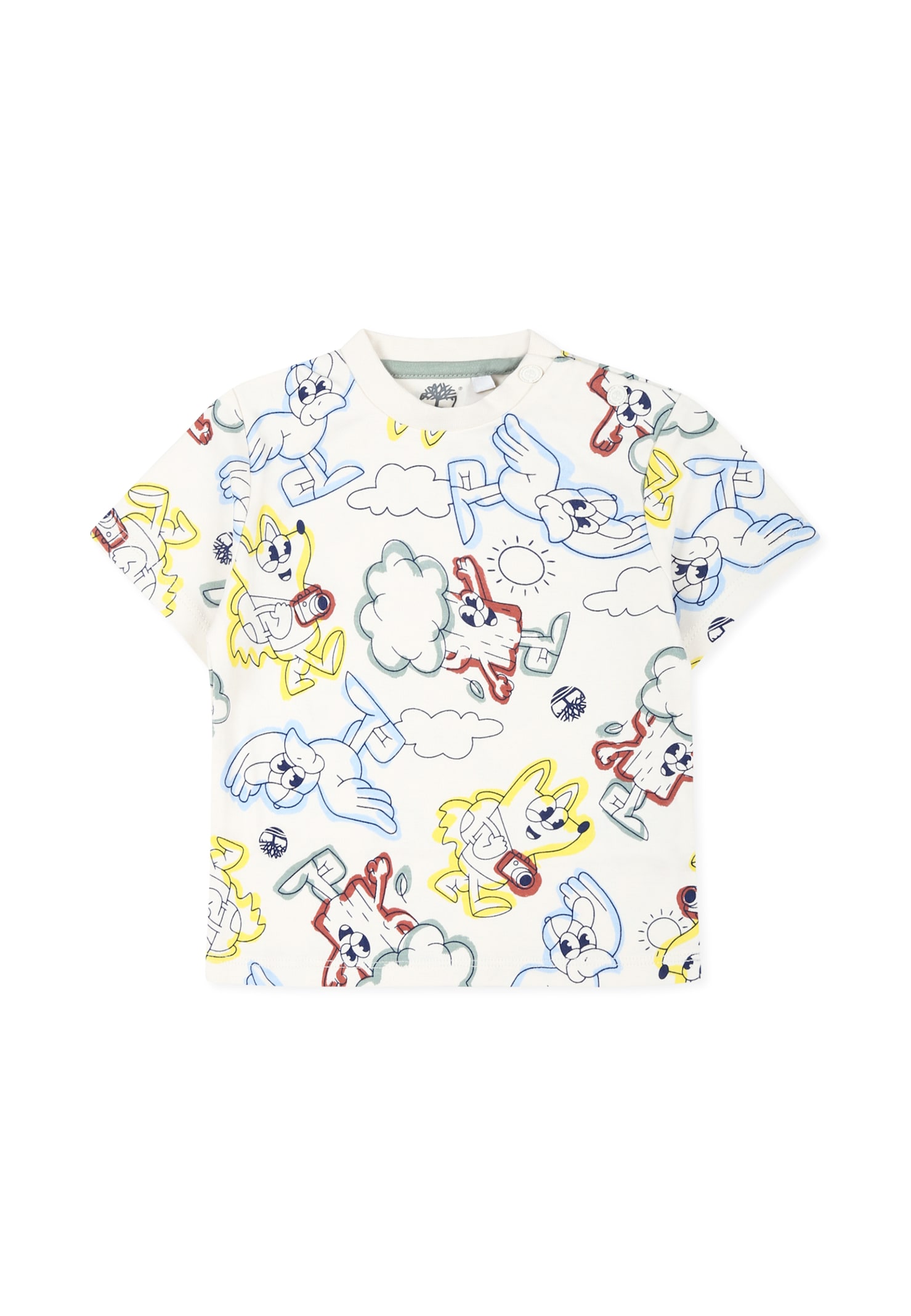 Timberland Ivory T-shirt For Baby Boy With Print