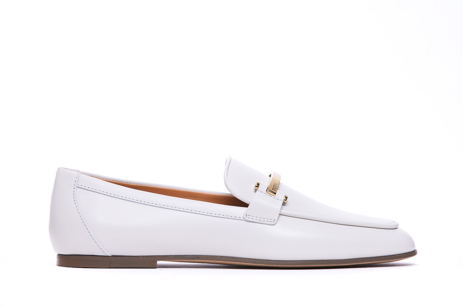 Tod's White Calfskin Moccasin