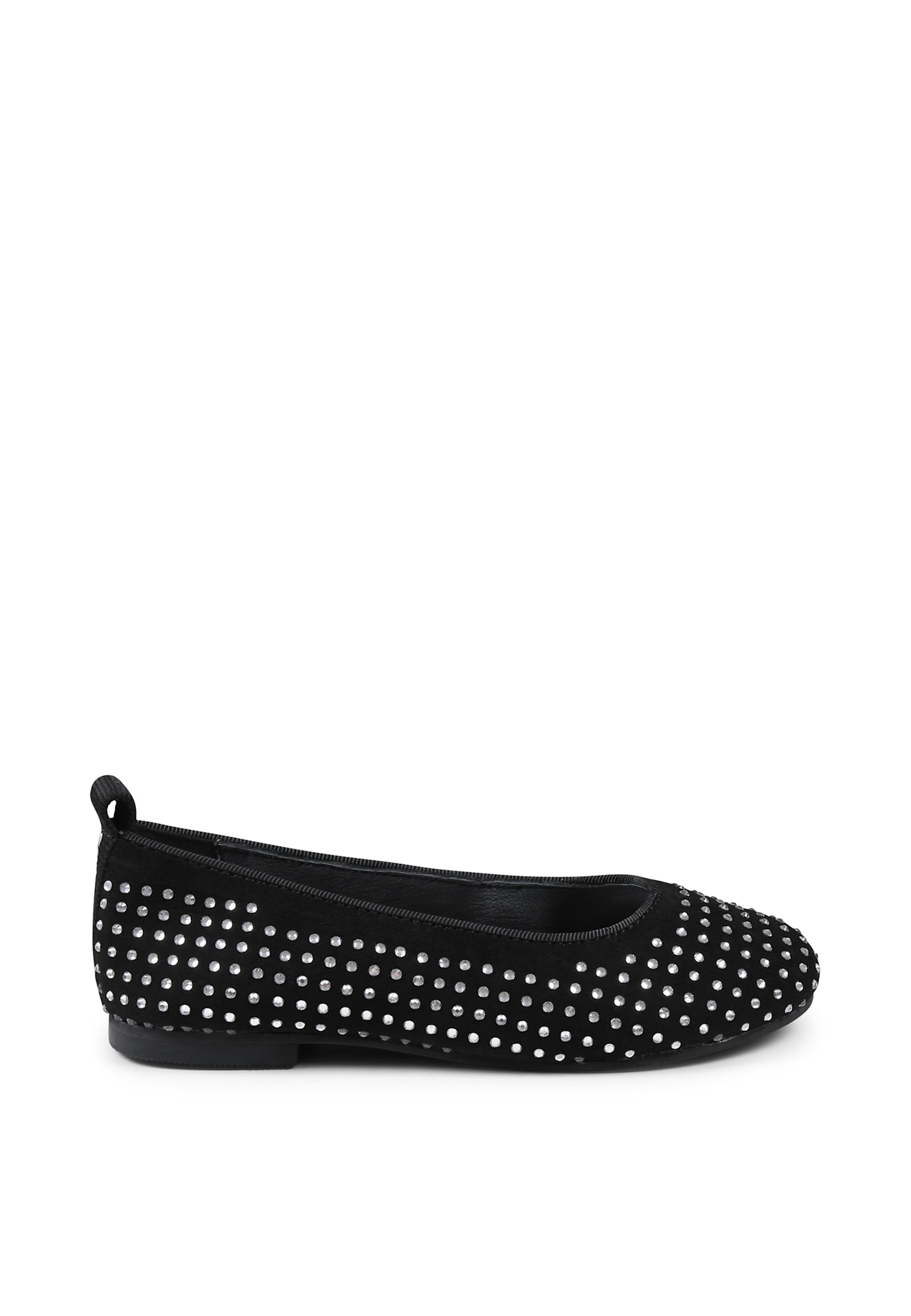 Little Marc Jacobs Black Ballet Flats For Girl With Rhinestones