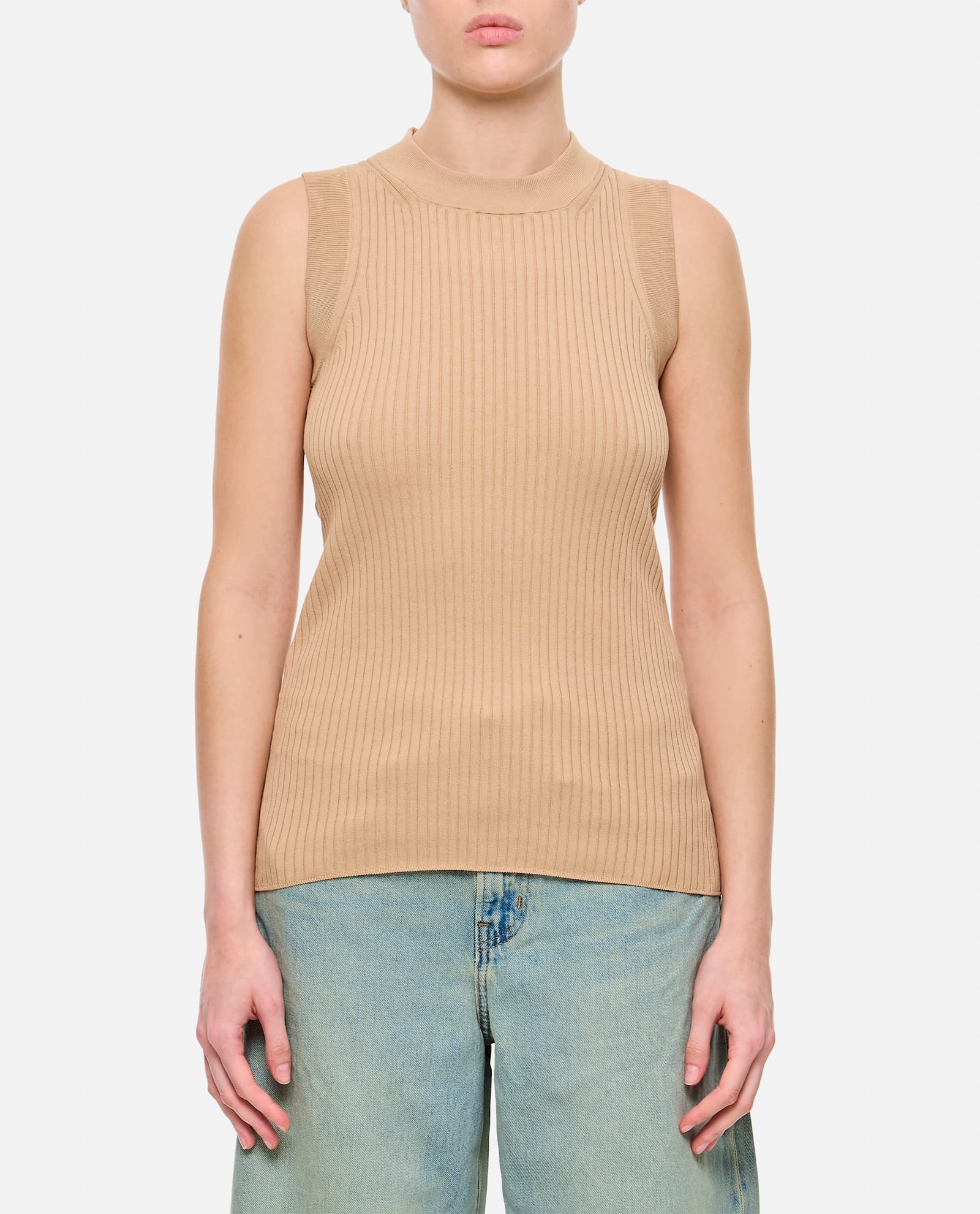 SportMax Tione Cotton Ribbed Tank Top