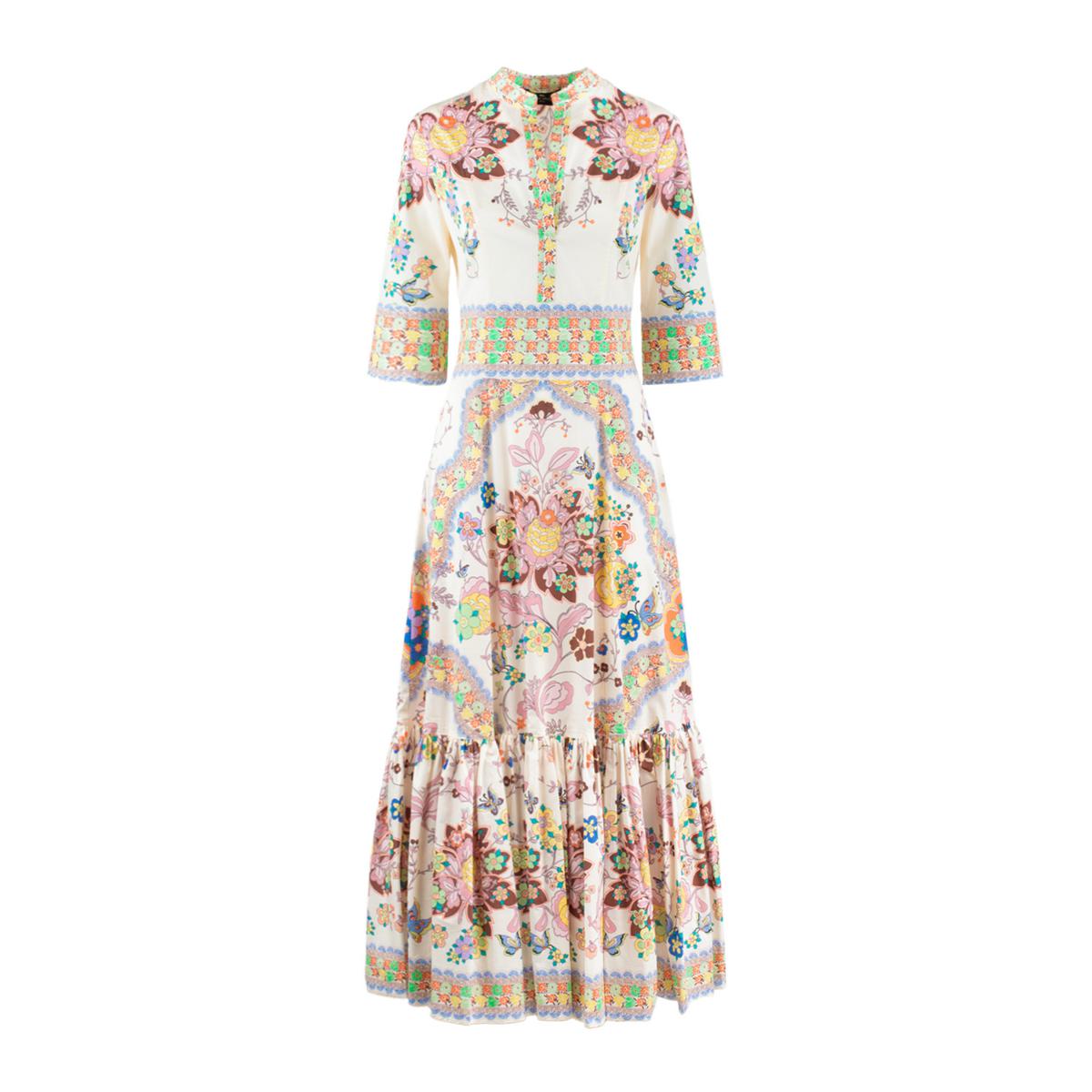 Etro Cotton Dress With Floral Print Balance