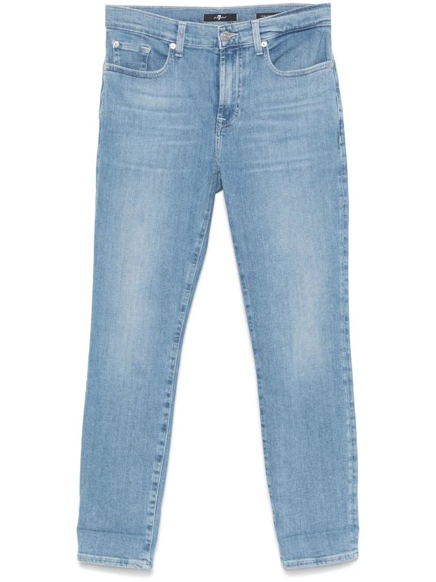 7 For All Mankind 宽松紧身花漾牛仔裤