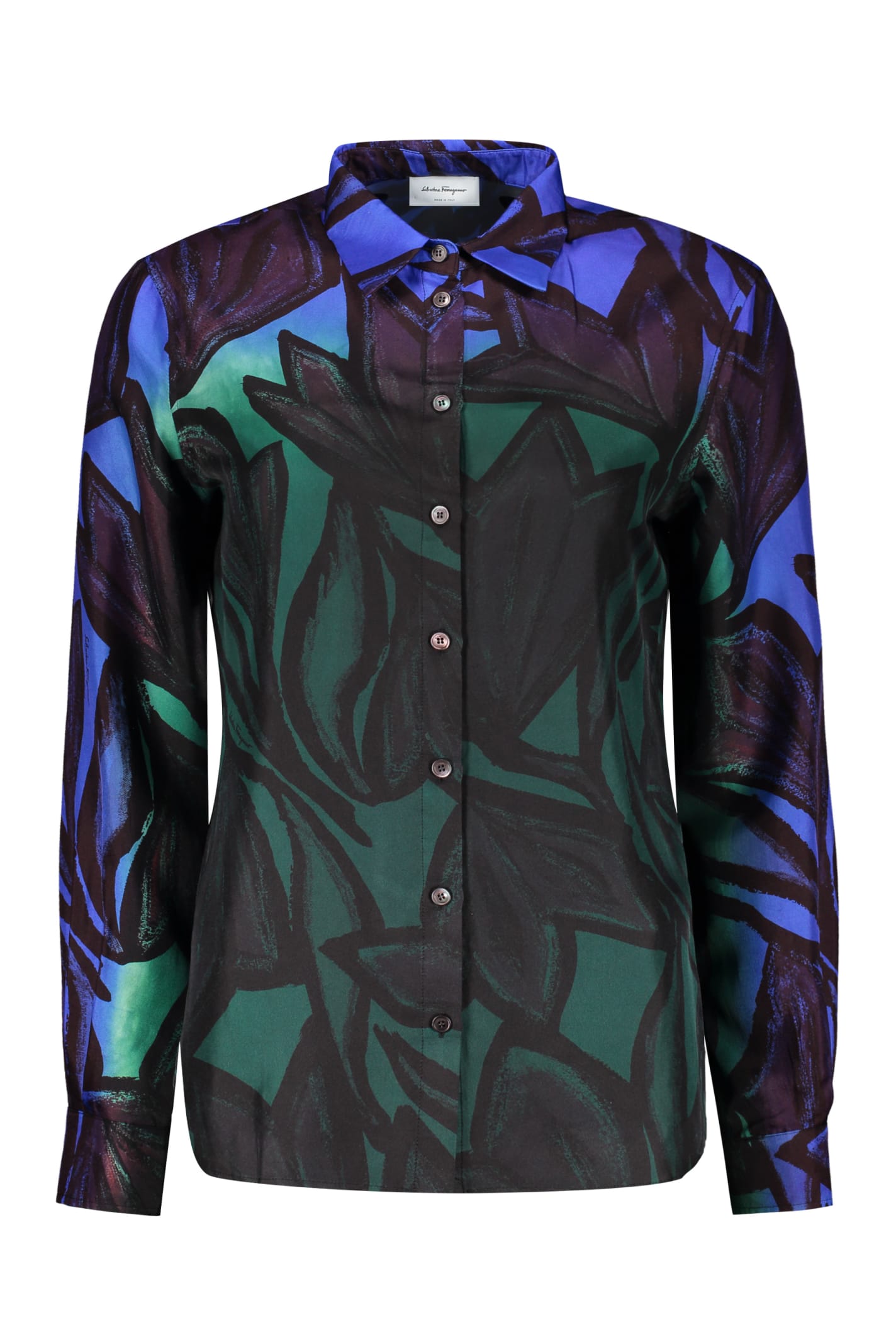 Ferragamo Printed Silk Shirt