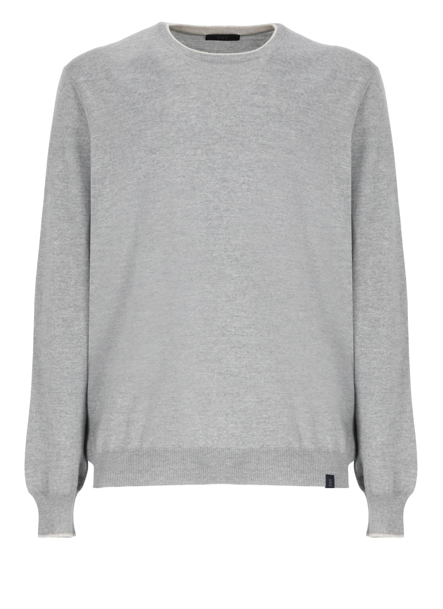 Fay Grey Virgin Wool Sweater