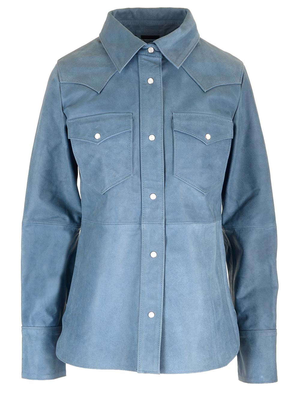STAND STUDIO Western Style Leather Shirt