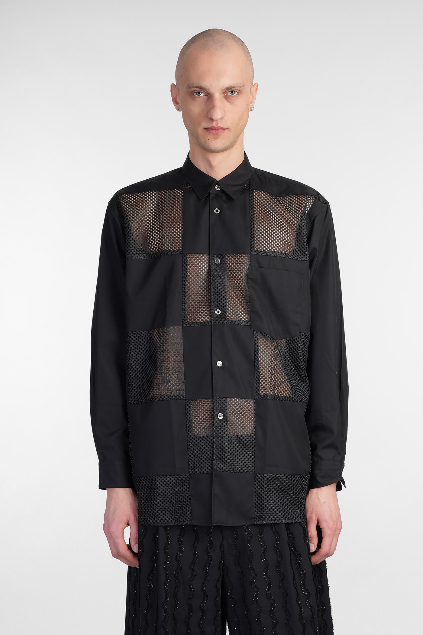 Comme Des Garçons Homme Plus Shirt In Black Cotton
