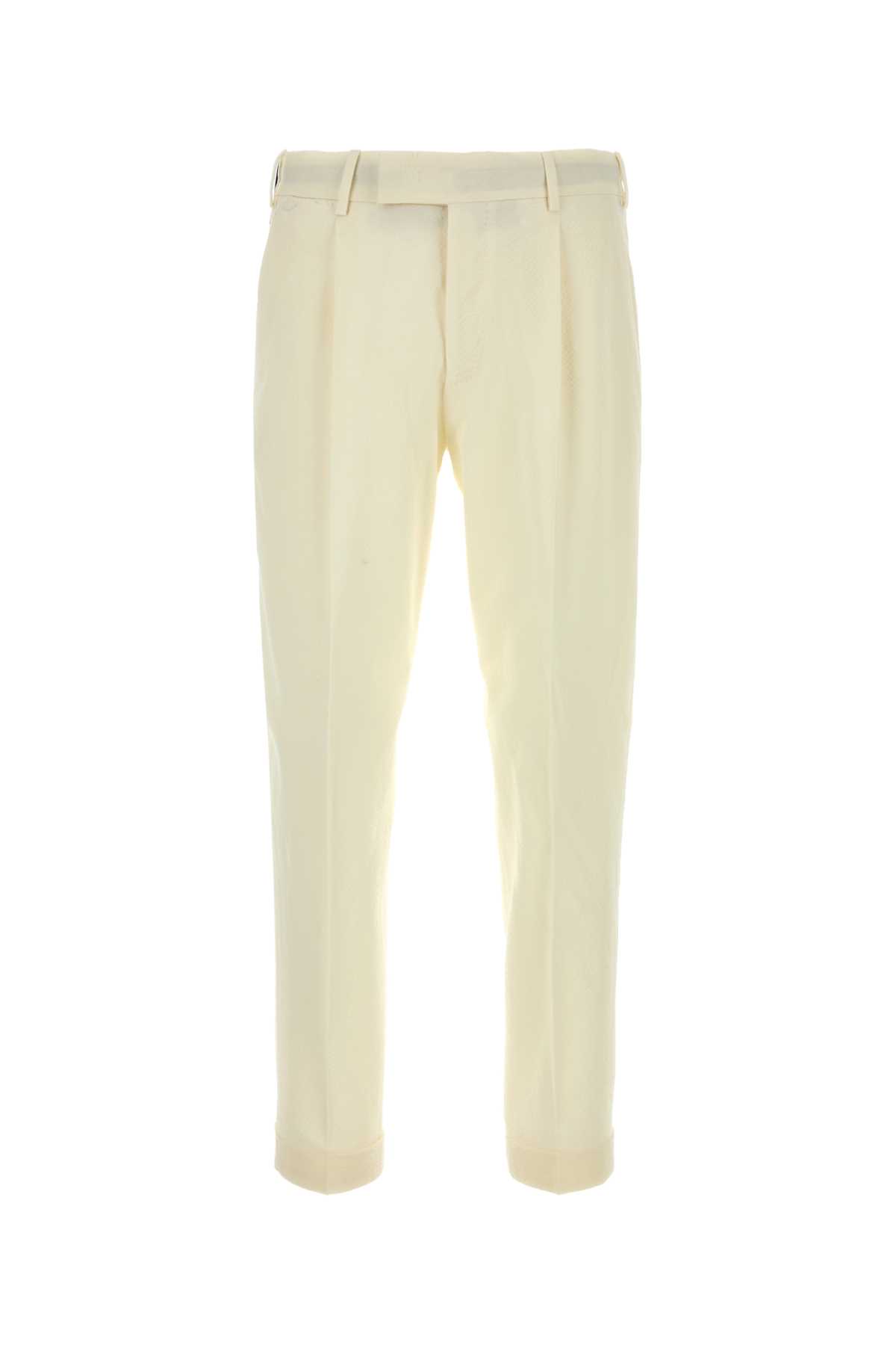PT Torino Ivory Stretch Wool Pant