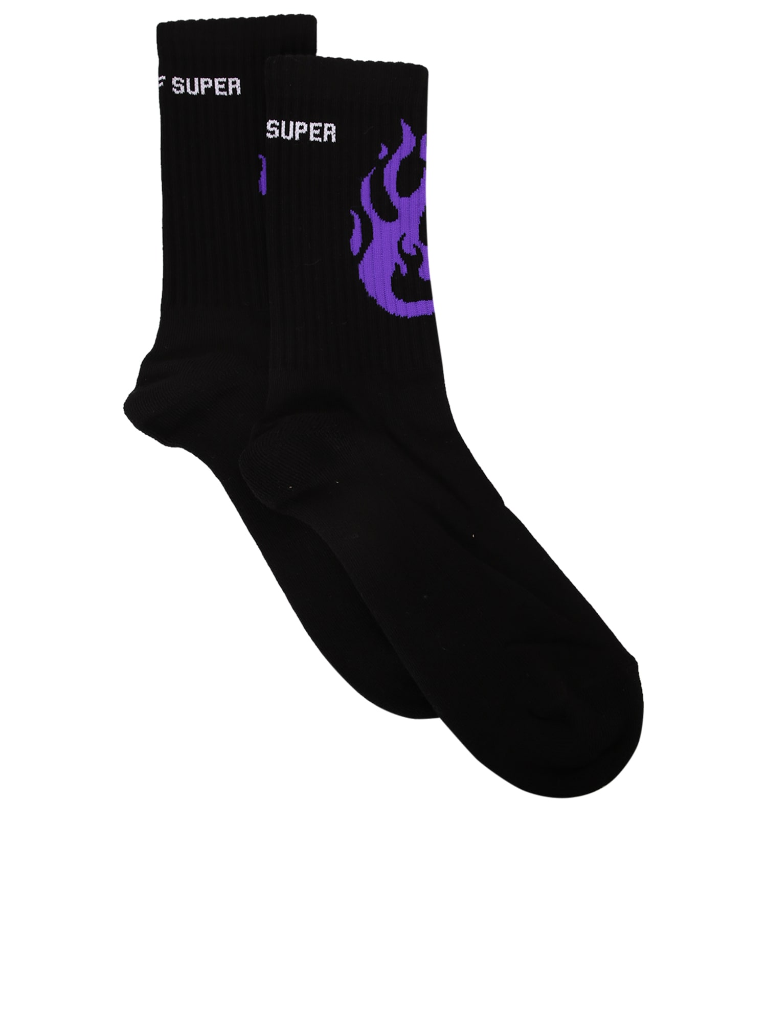 Vision of Super Flame Print Socks