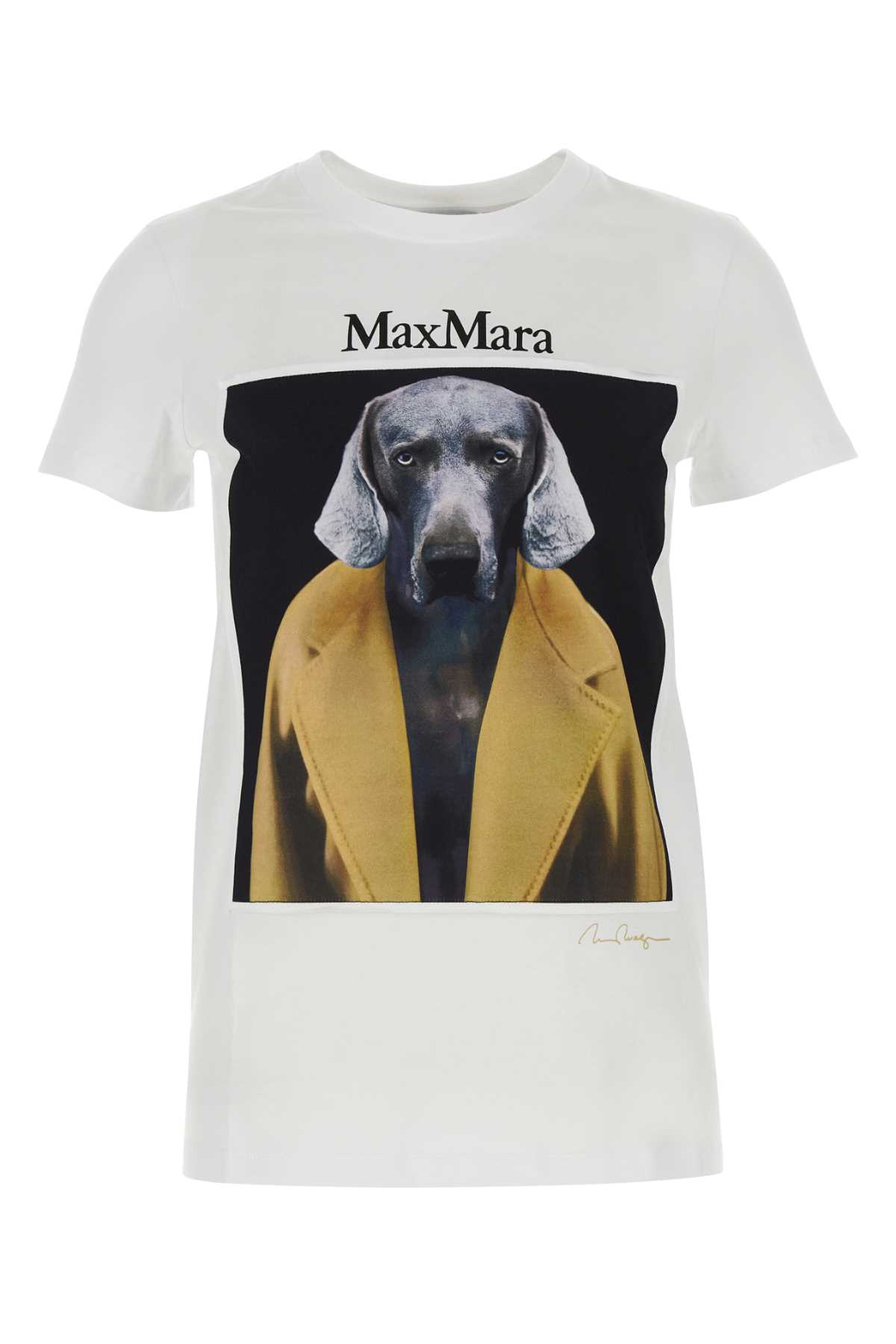 Max Mara White Cotton Cipria T-shirt