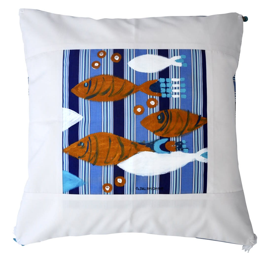 Le Botteghe su Gologone Hand Painted Cushions 100x100 Cm