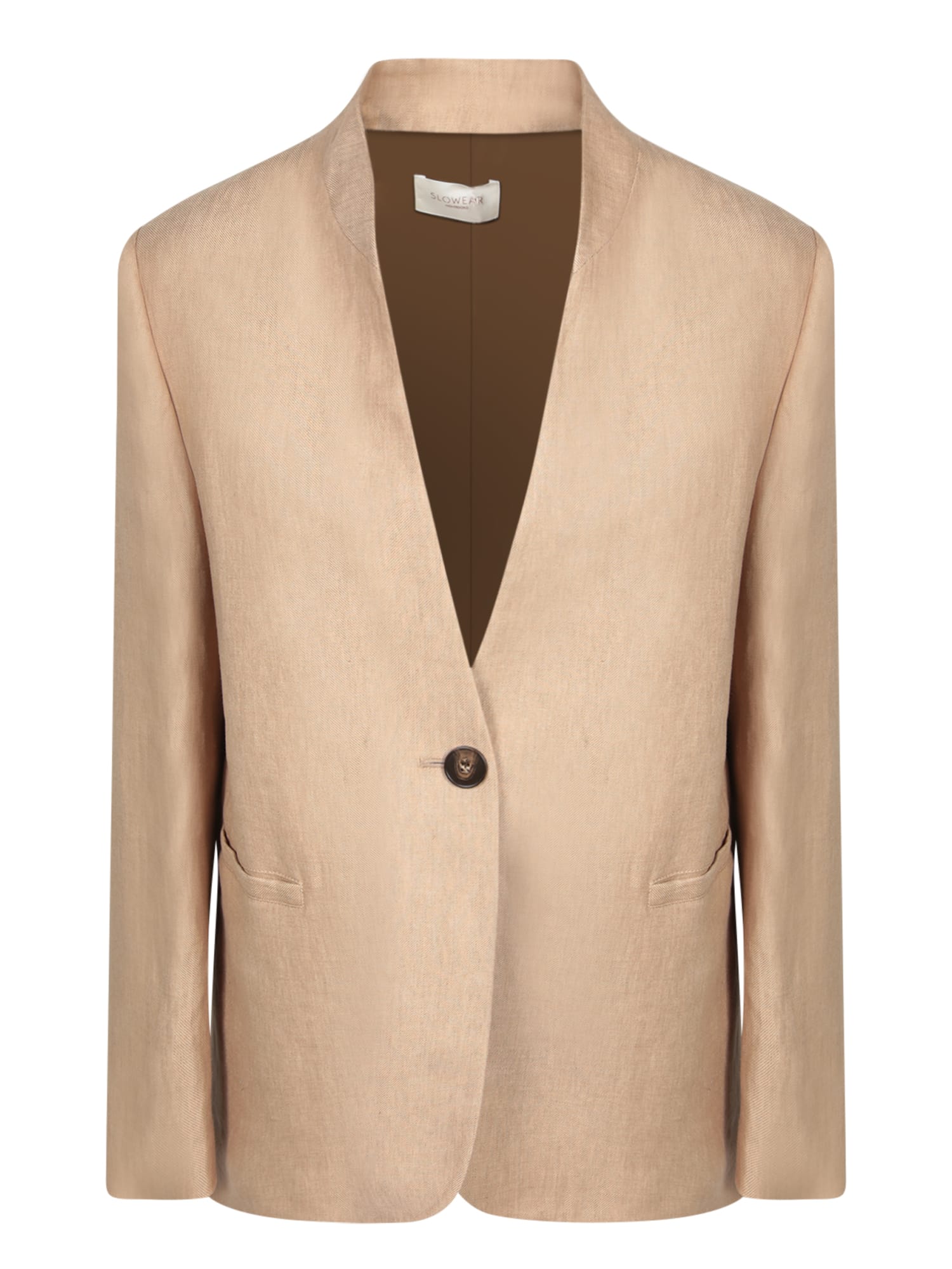 Incotex Leda Dark Beige Linen Jacket